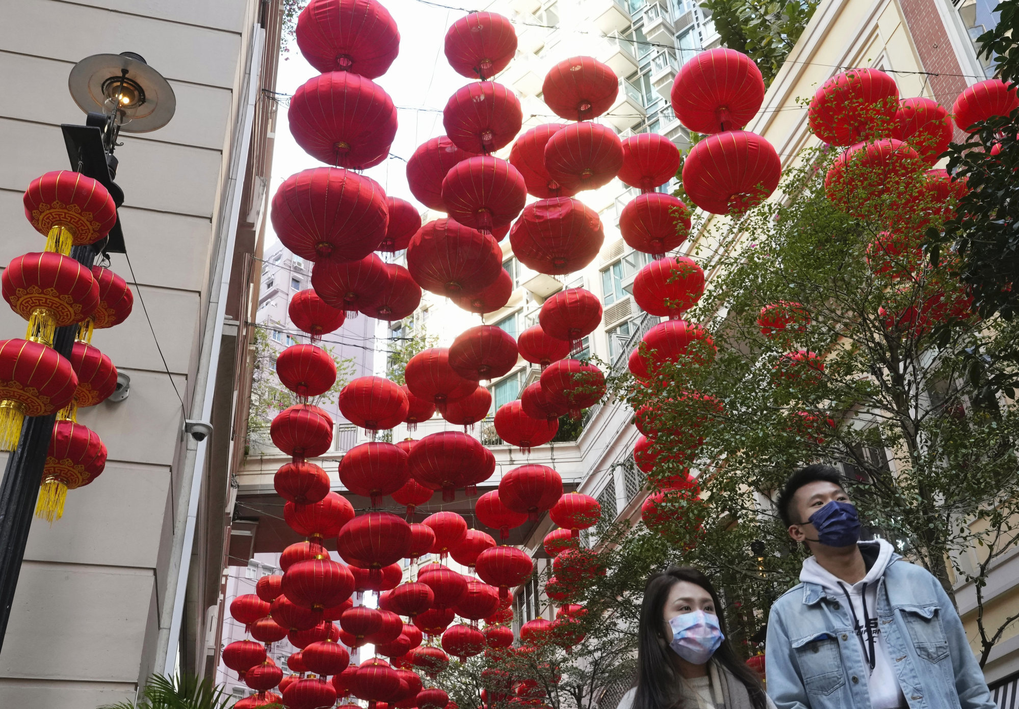 Traditional Chinese Red Lantern Decoration Elements For Lunar New