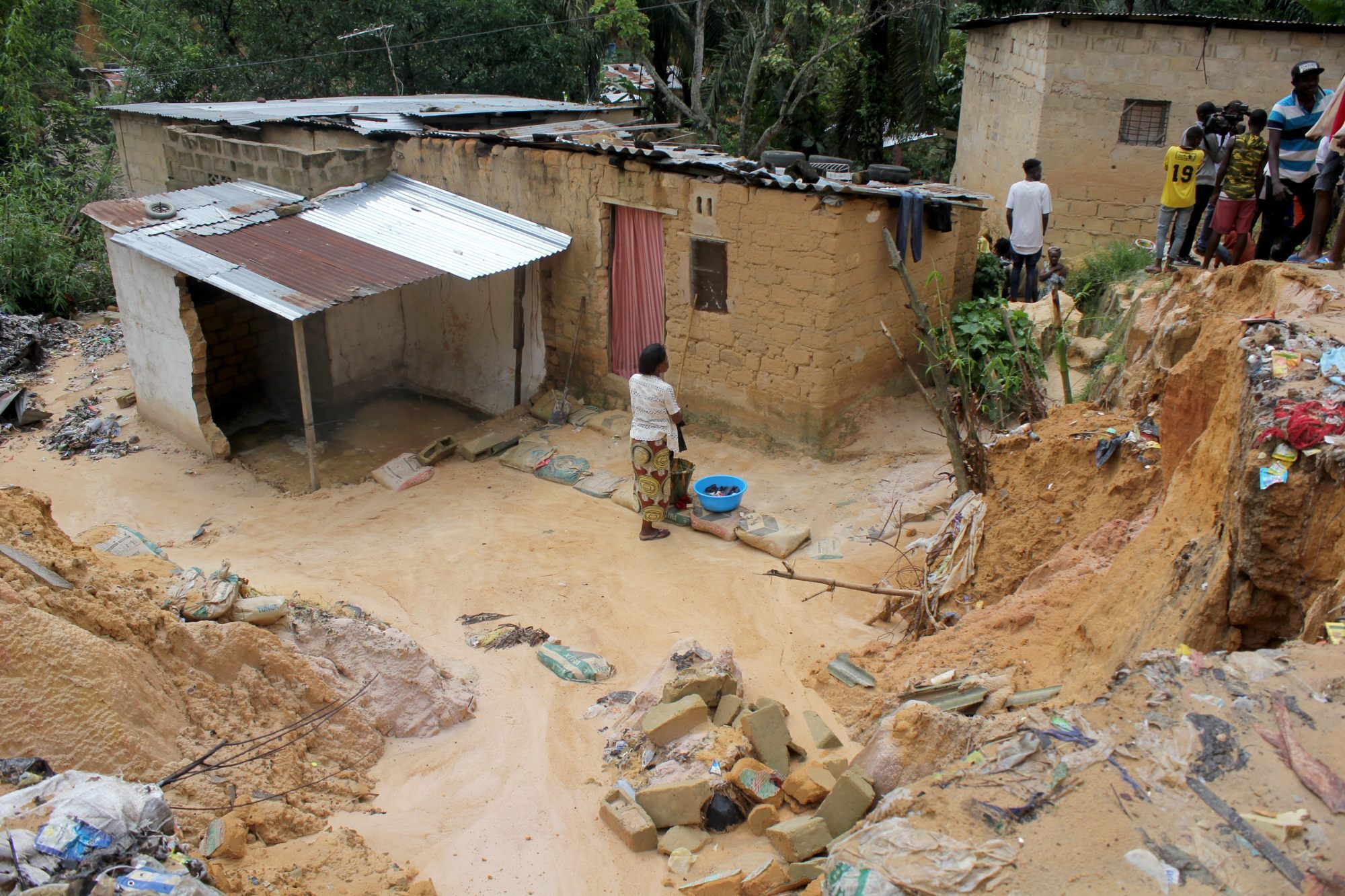 A flooded area in Kinshasa, the capital of the Republic of the Congo, after a landslide triggered by a flood following heavy rains in 2018. At least 44 people were killed. Photo: Getty Images