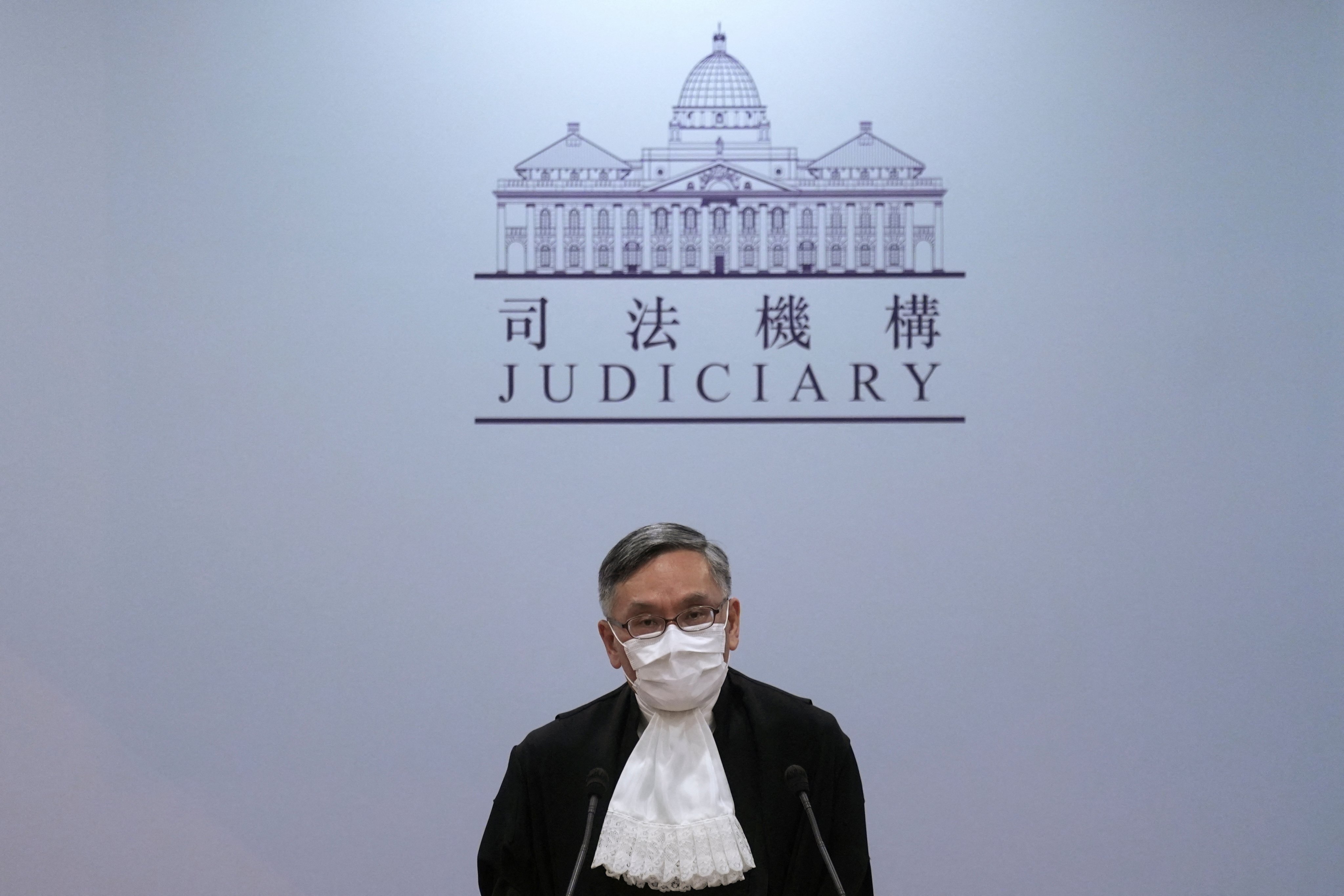 Hong Kong Chief Justice Andrew Cheung meets the press at the High Court after attending the opening of the new legal year in Hong Kong on January 24. Cheung made clear that “there is no question of the impartiality of our courts being affected by this special arrangement under Article 44”. Photo: Reuters 