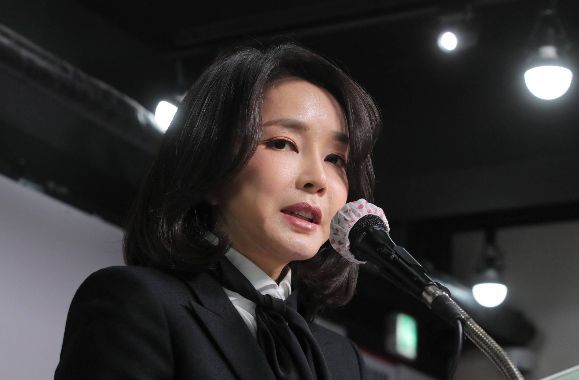 Kim Keon-hee, wife of South Korean main opposition People Power Party’s presidential candidate Yoon Suk-yeol. Photo: AFP)