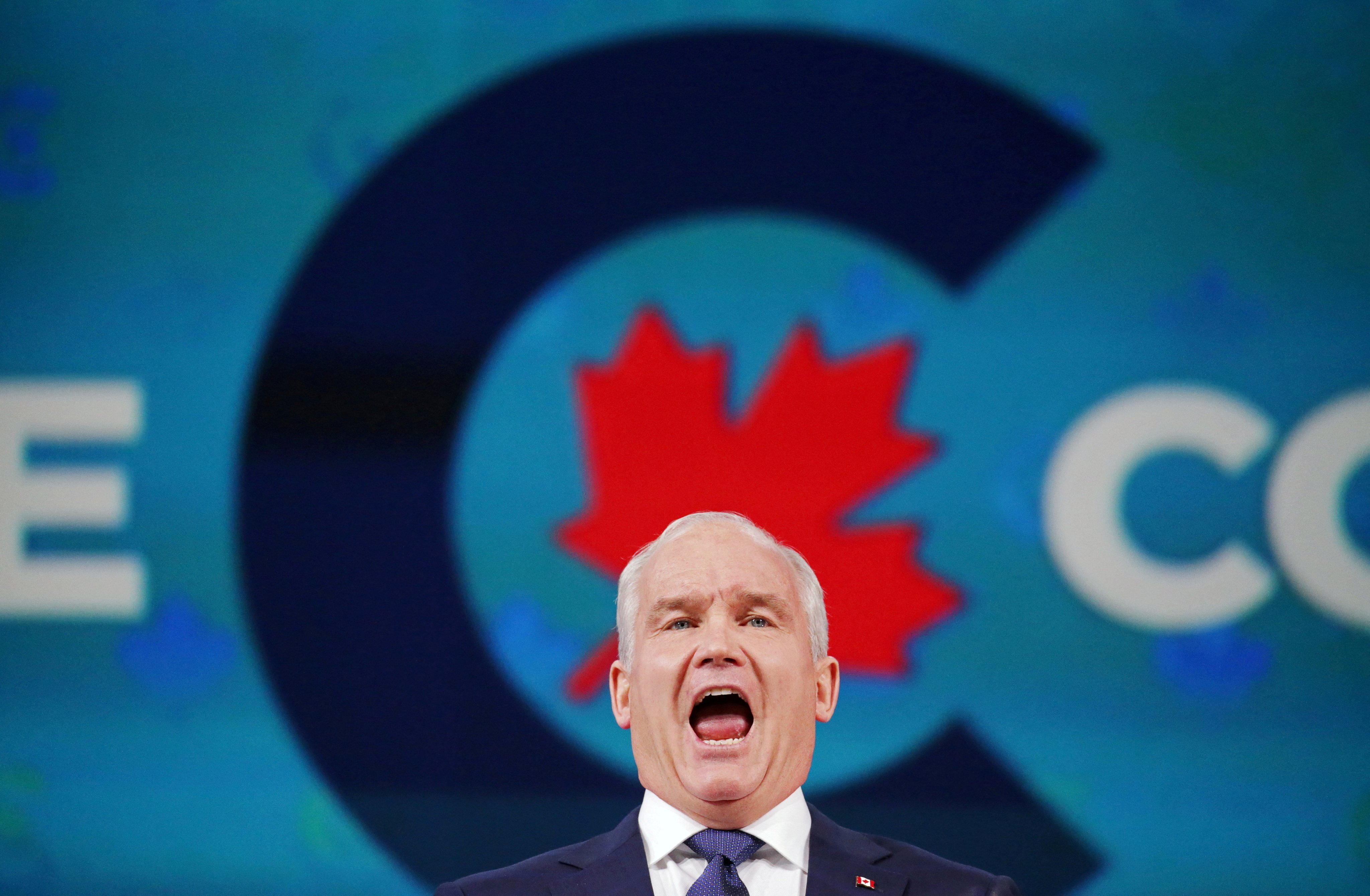 Conservative party leader Erin O’Toole during the election night party in Oshawa, Ontario, in September. Photo: 2021