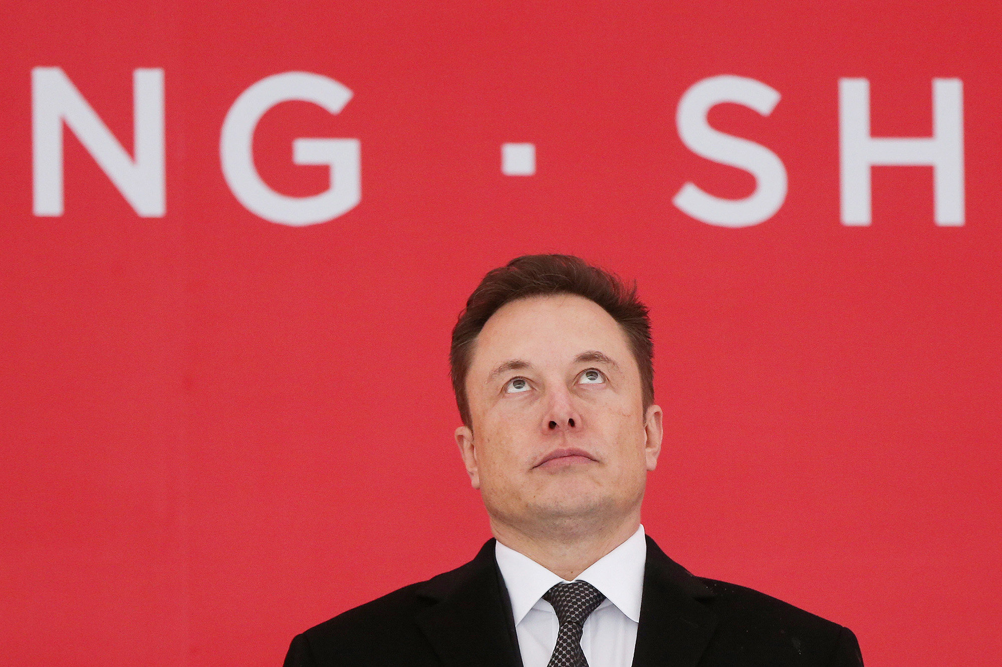 Tesla’s CEO Elon Musk during the groundbreaking ceremony of the carmaker’s Shanghai Gigafactory on January 7, 2019. Photo: Zuma Press/TNS