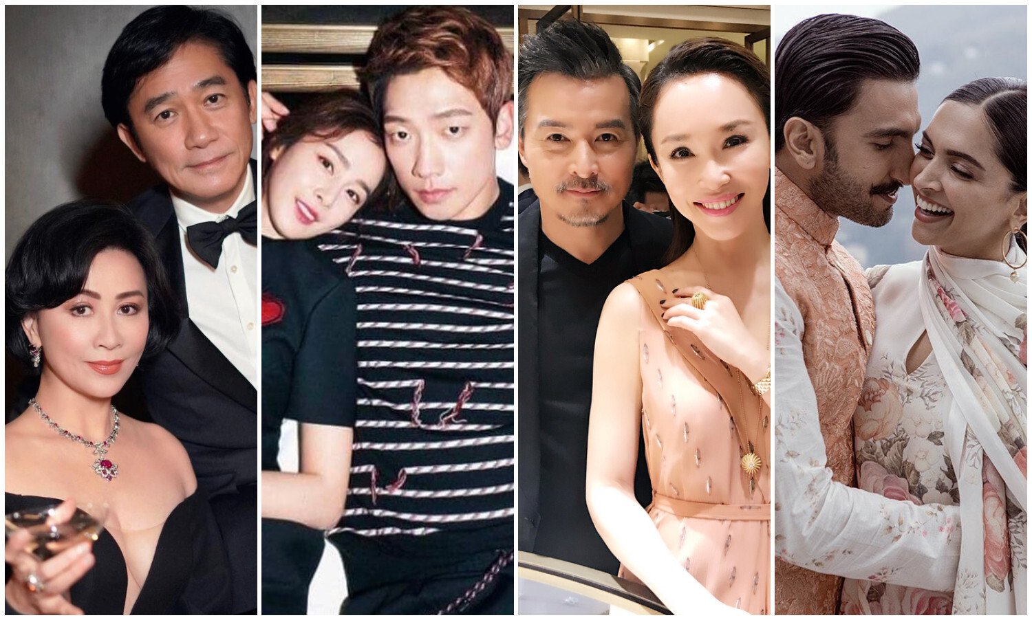 These four couples are some of Asia’s most powerful in film and TV. Photos: @carinalau1208, @taeheekim80, @aiainbaby, @ranveersingh/Instagram