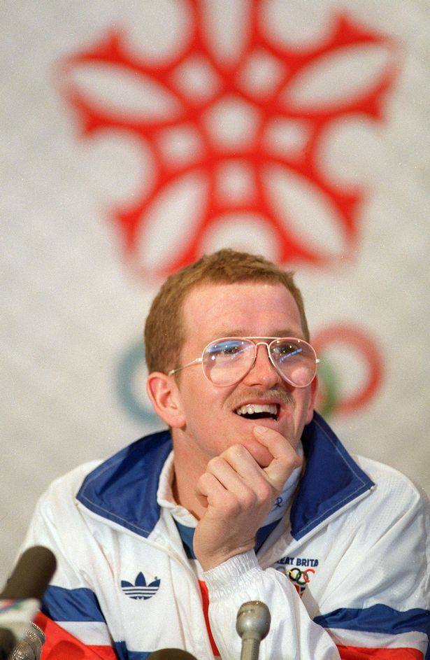 ‘Eddie the Eagle’ Edwards answers questions at a press conference in Calgary during the 1988 Winter Olympics. Photo: AFP