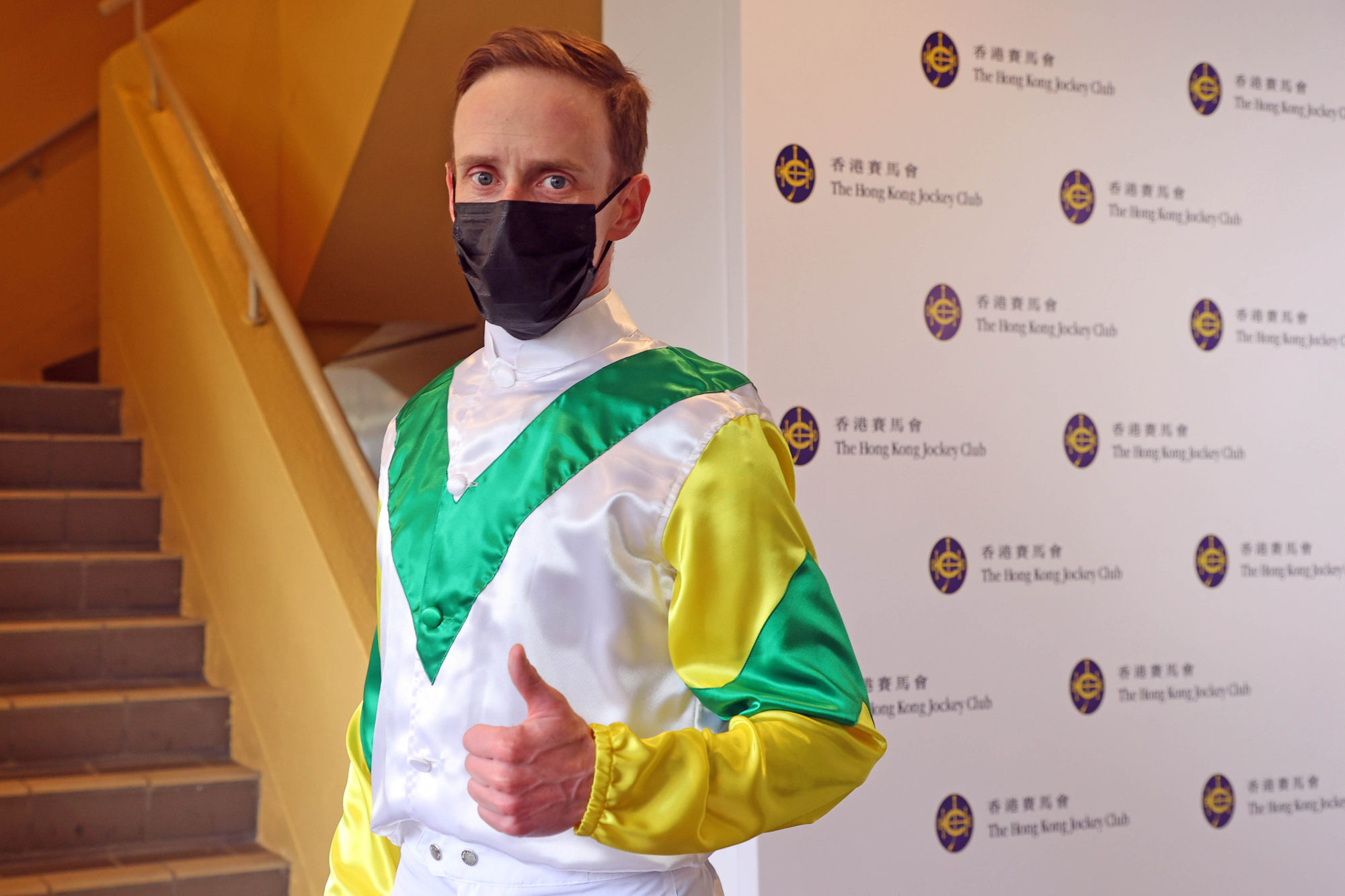 Daniel Moor celebrates his win aboard Bingo Bingo.