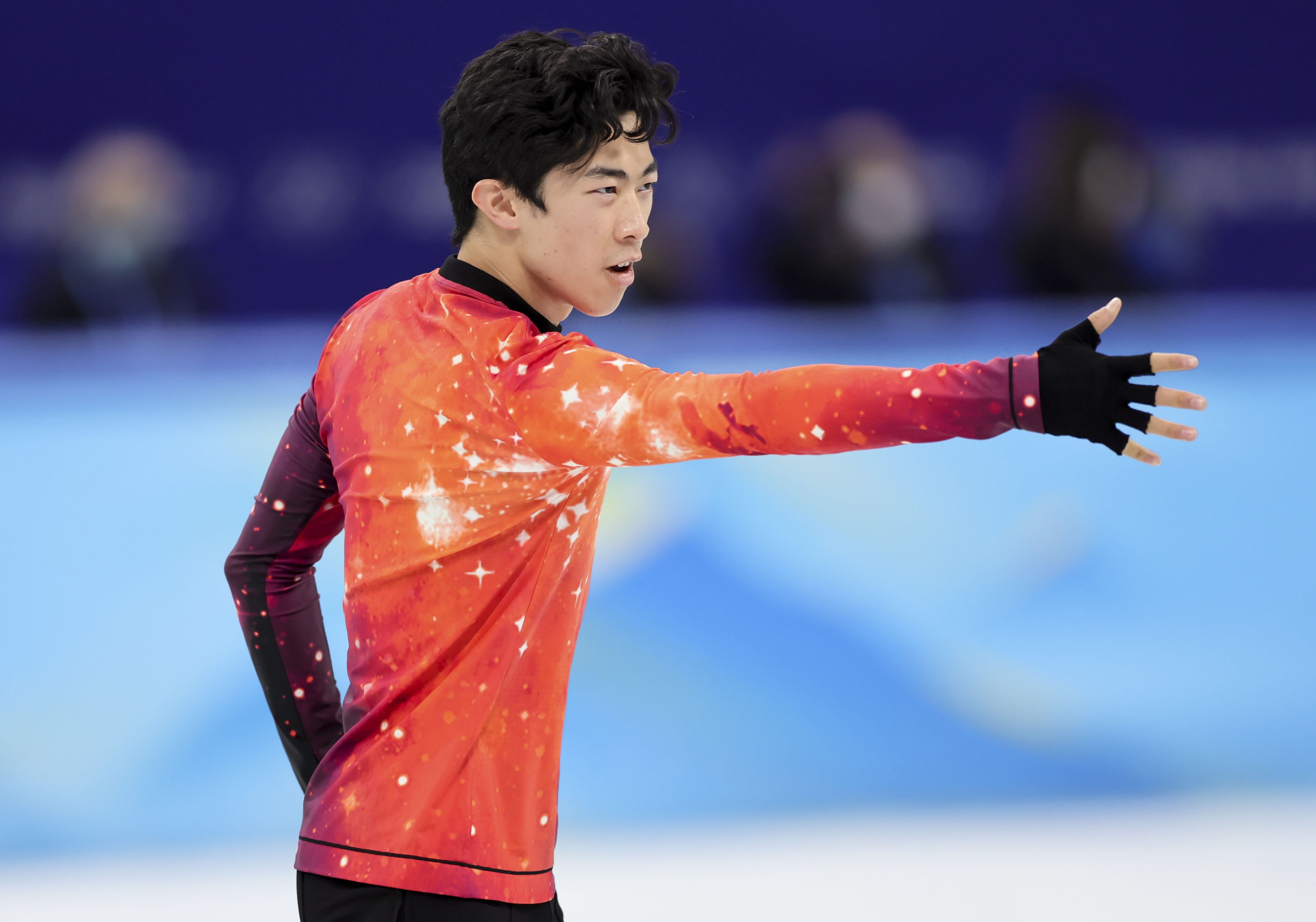 American Nathan Chen goes through his routine on his way to gold in the men’s figure skating. Photo: Xinhua