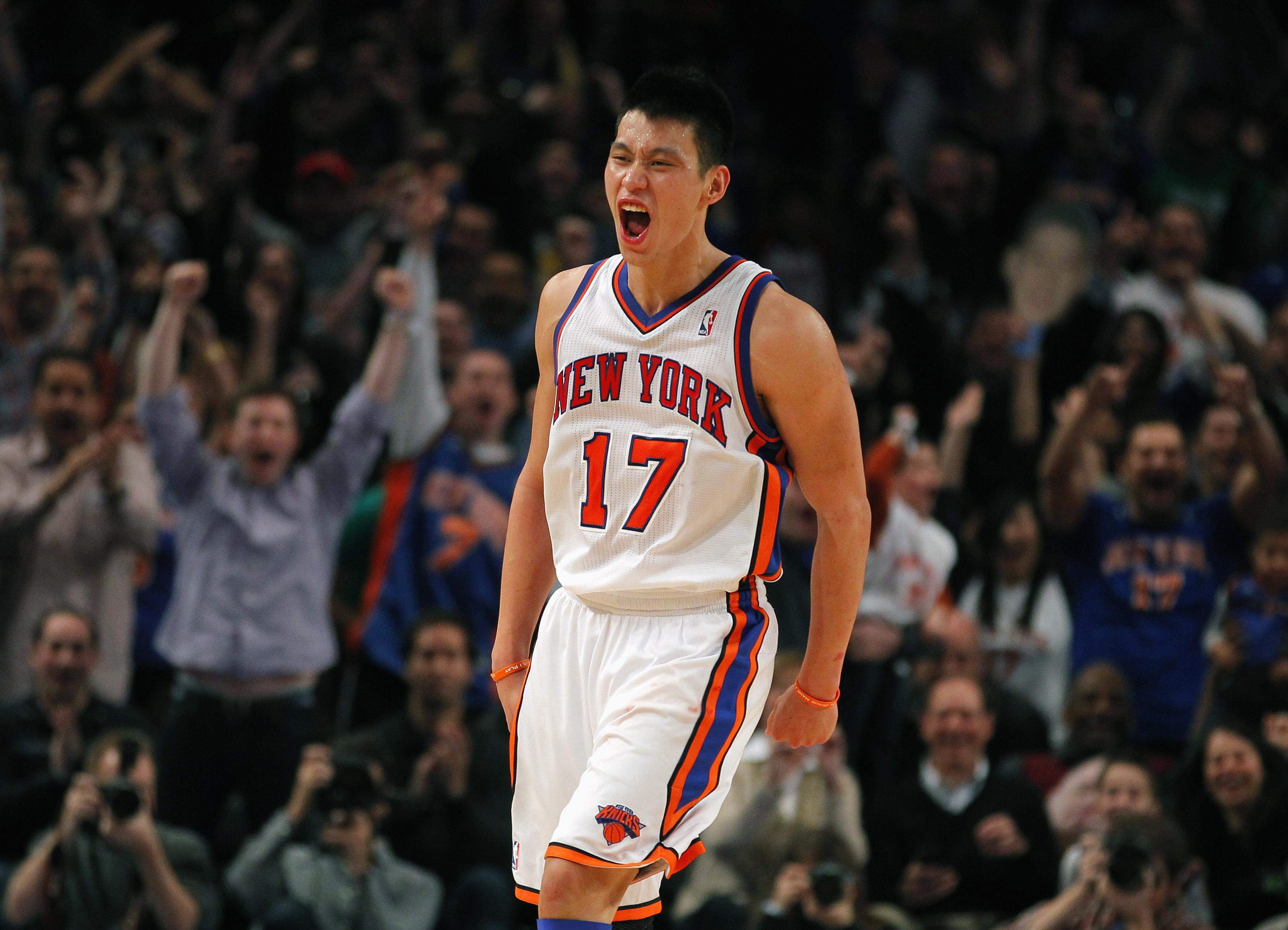 New York Knicks point guard Jeremy Lin in a game against the Dallas Maverick in New York. Photo: Reuters   