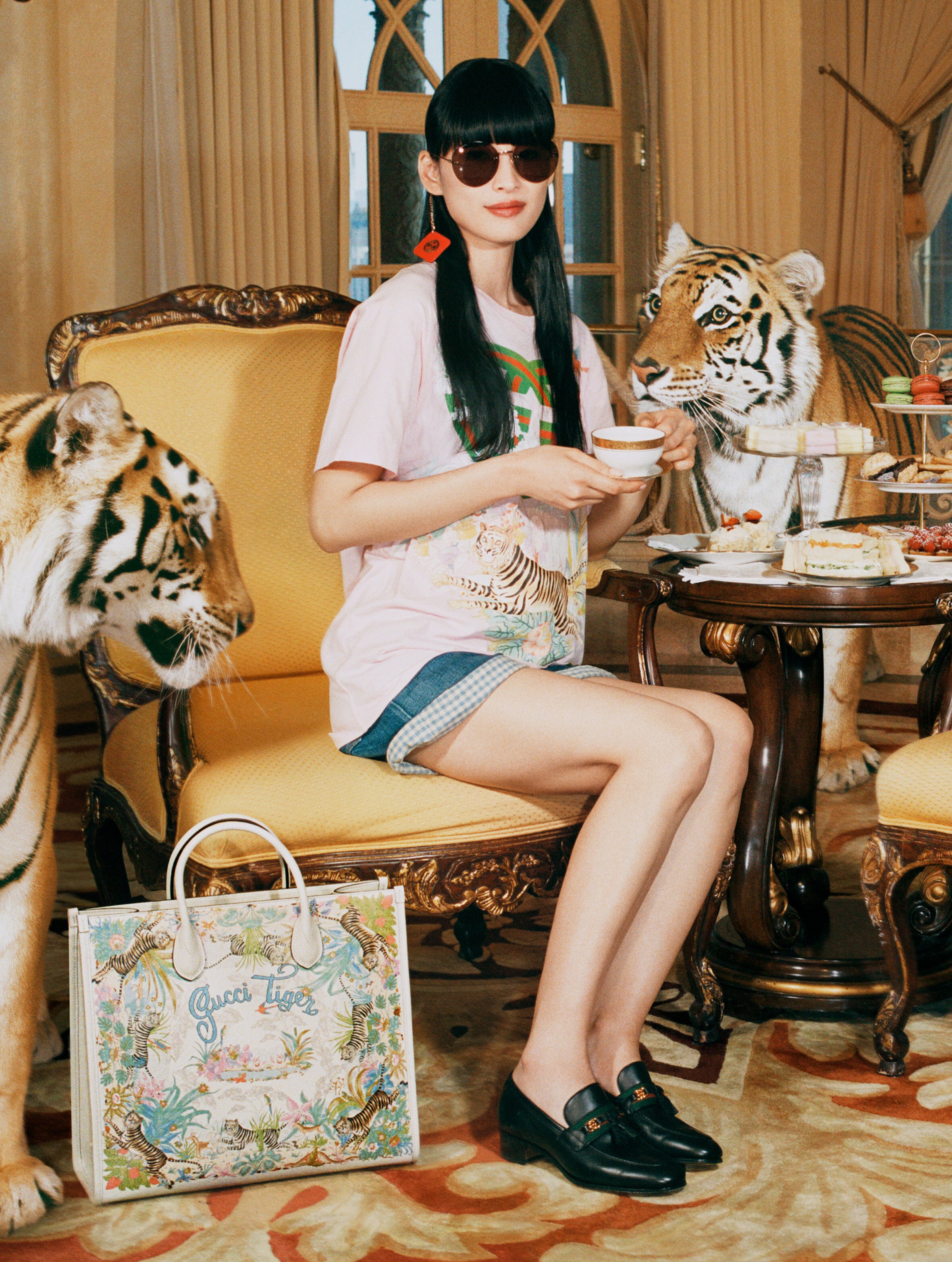 Teatime with tigers: one of the images from Gucci’s Lunar New Year 2022 collection. Photo: Gucci