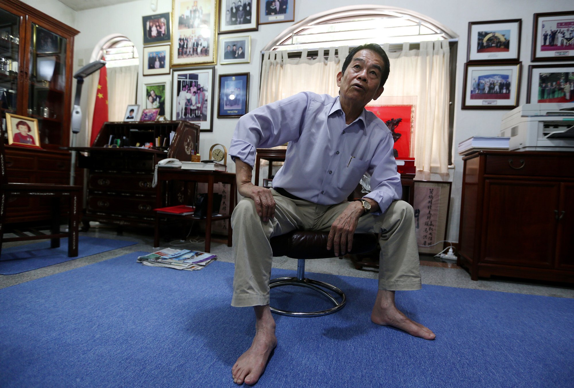 Brian Kan at home in 2013. Photo: Sam Tsang