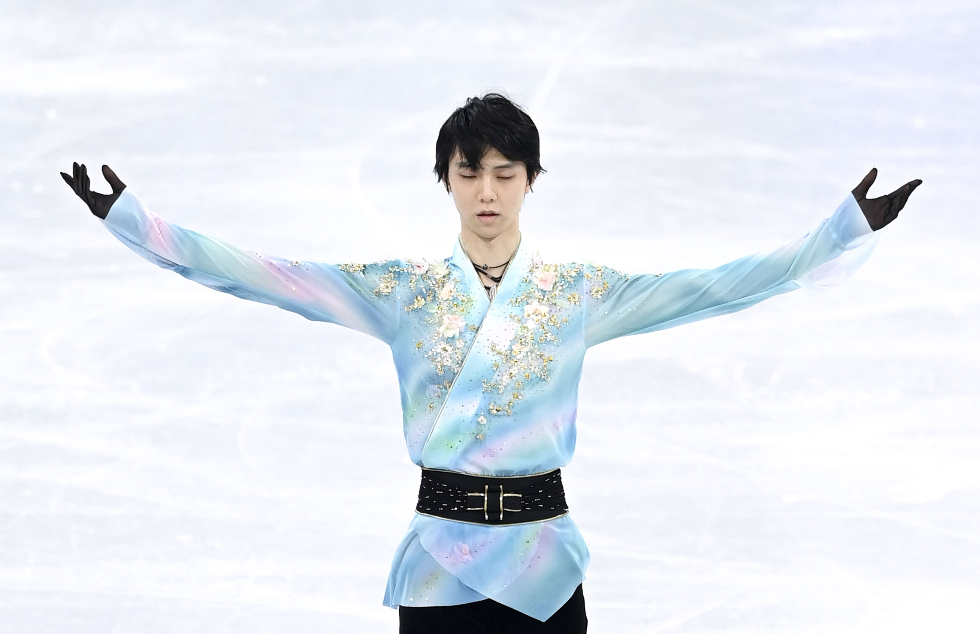 Japan’s Yuzuru Hanyu in the men’s singles free skate event at the Beijing Winter Olympic Games at the Capital Indoor Stadium. Photo: Xinhua   