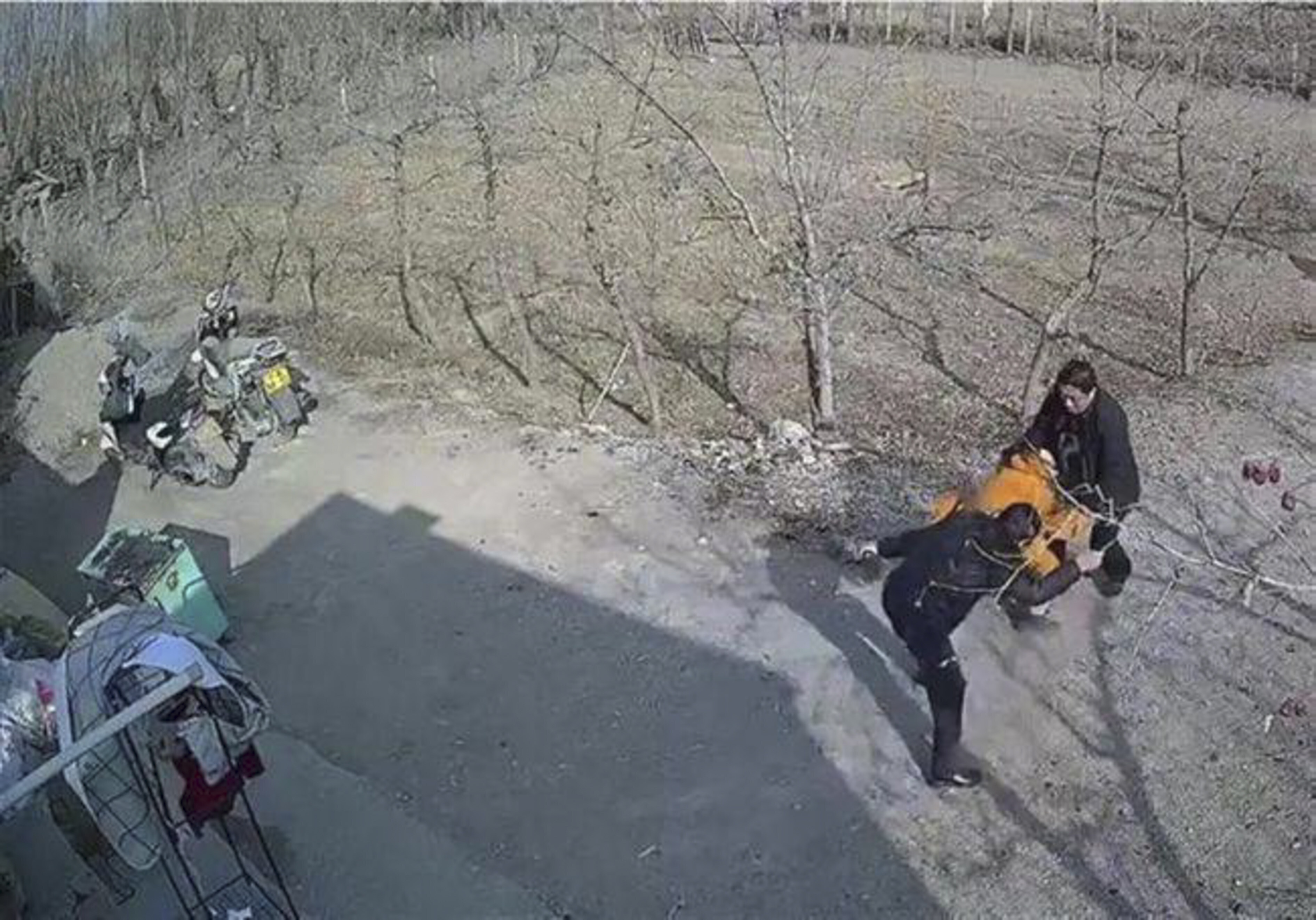 A viral video depicts a woman being dragged from her home by her family. Photo: Eastday.com