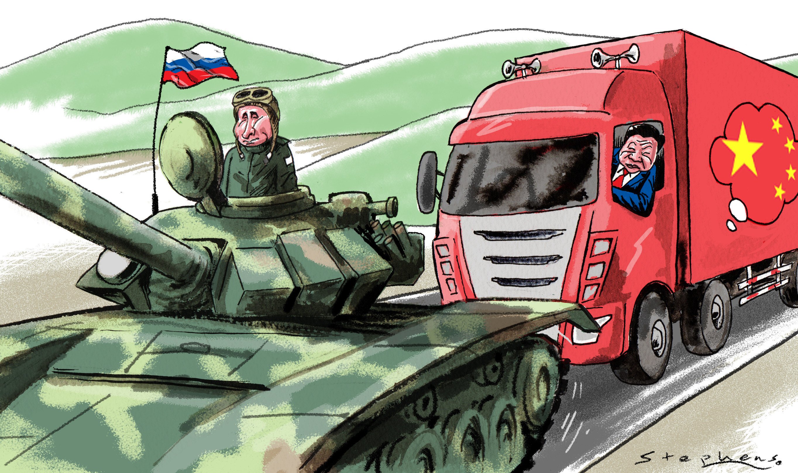 The relationship between Moscow is growing stronger, but the two countries have vastly different approaches to securing their strategic interests. Illustration: Craig Stephens