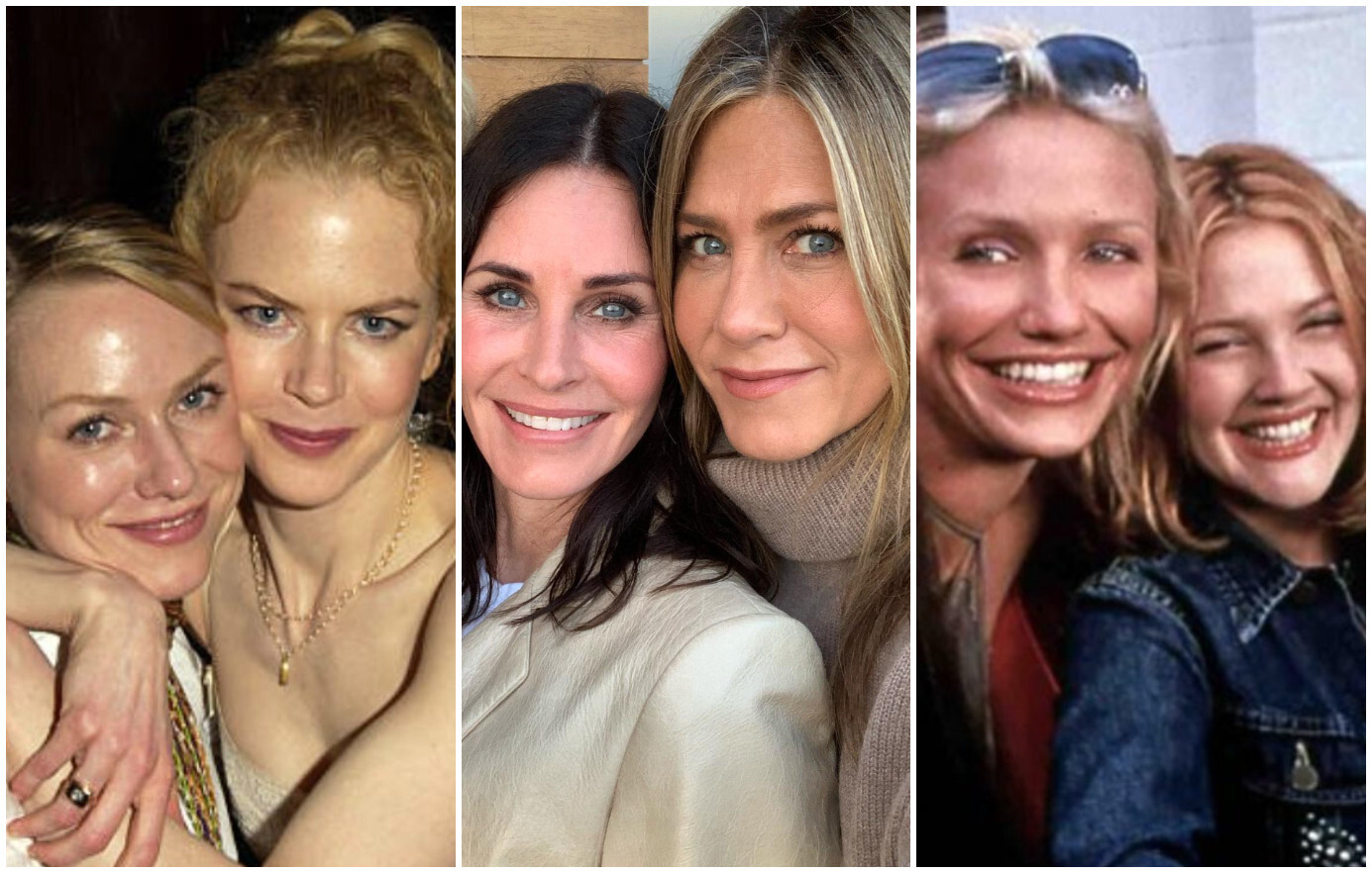 These female celebs have been gal-pals for many years. Photos: @spun_sugar1/Twitter, @courteneycoxofficial/Instagram, @Netflix/Twitter