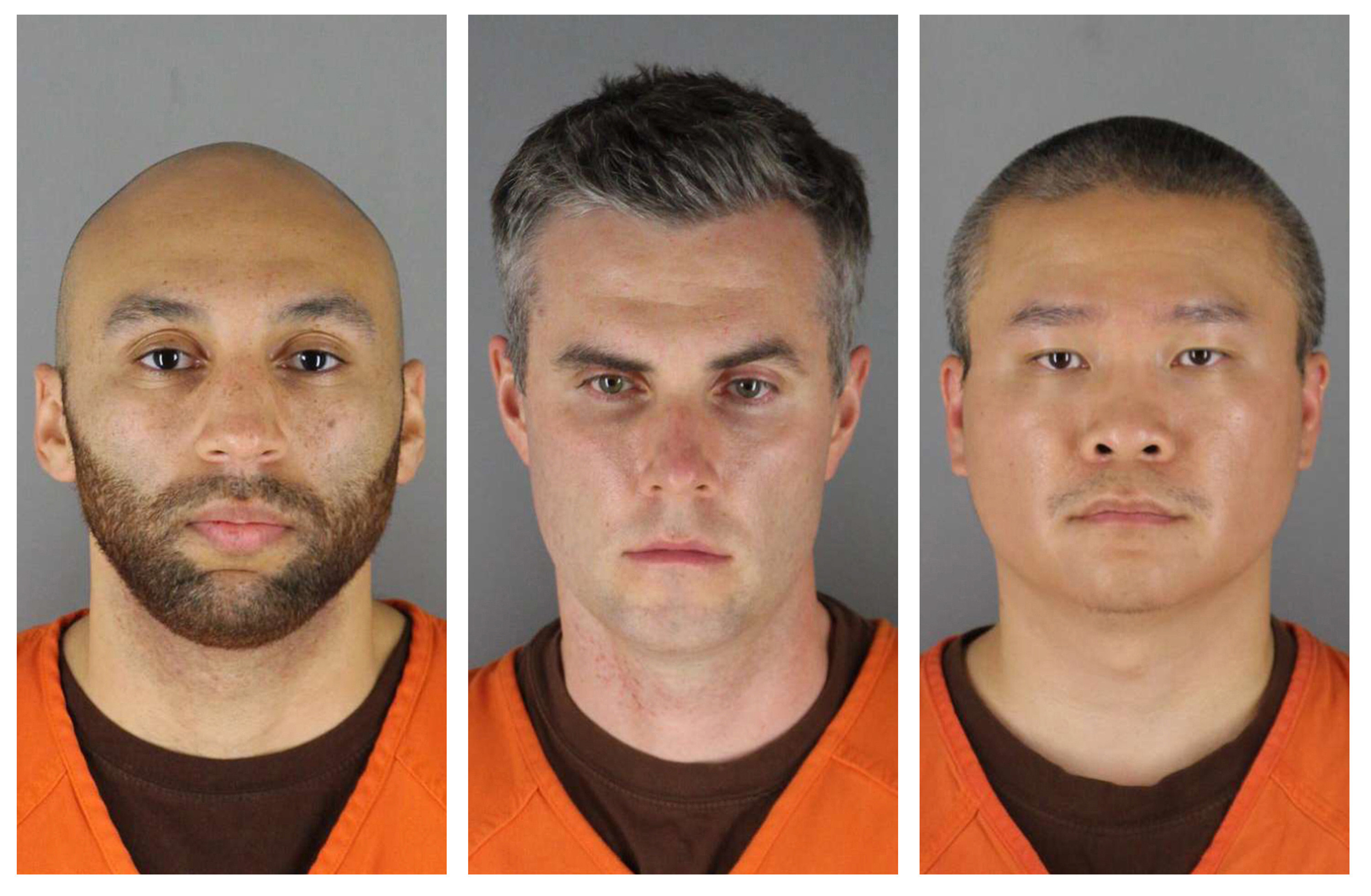 (From left) Former Minneapolis police officers J. Alexander Kueng, Thomas Lane and Tou Thao have been convicted of violating George Floyd’s civil rights. Photos: Hennepin County Sheriff’s Office via AP