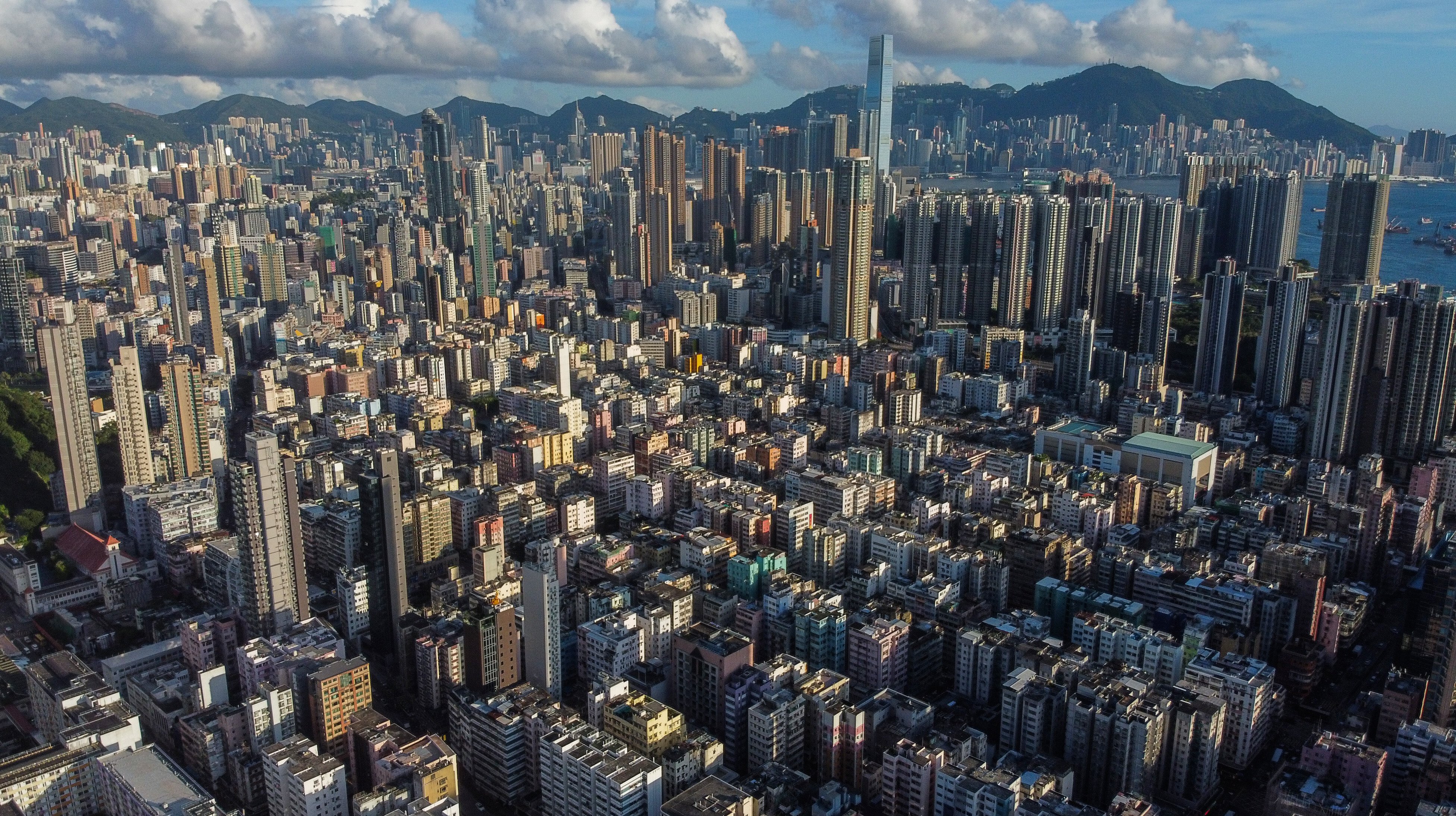 Aerial view of high-rise buildings of Kowloon district in July 2020. Photo: Sun Yeung
