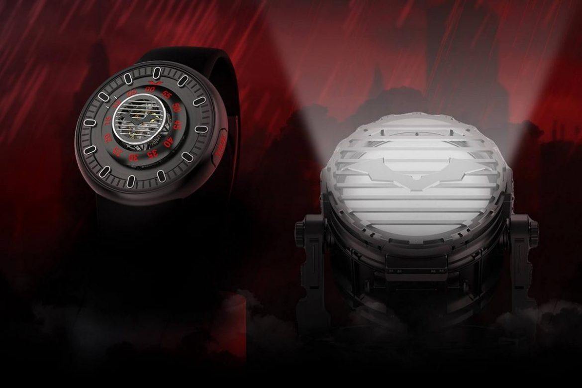 Kross Studio has designed a US$100,000 watch to tie in with the upcoming film The Batman, starring Robert Pattinson, and it comes with a watch box that’s also a working Bat Signal spotlight. Photo: kross-studio.ch