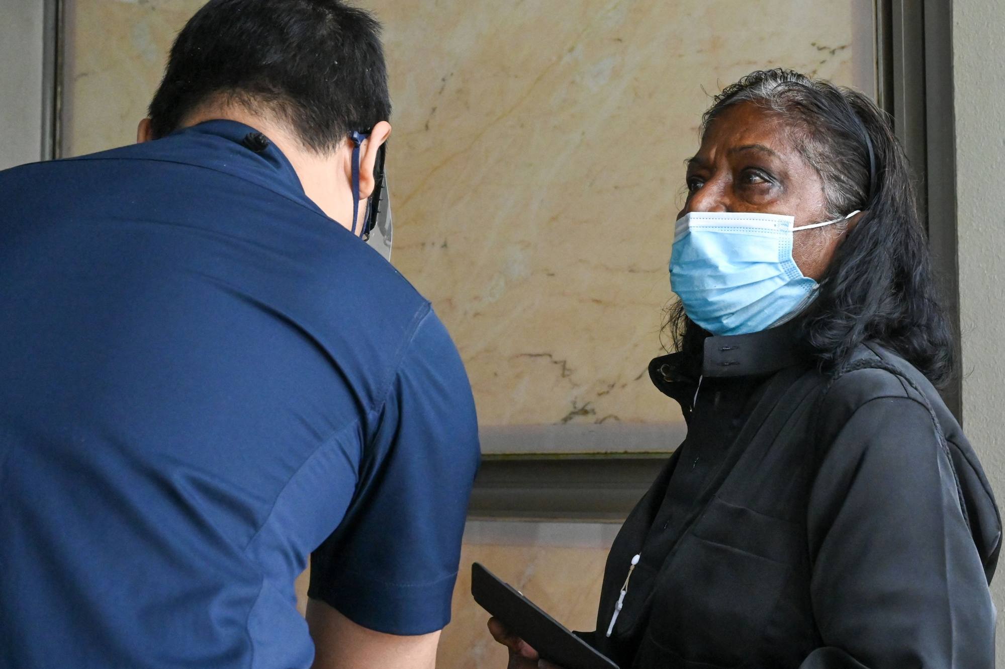 Singaporean lawyer Violet Netto arrives at the Supreme Court in Singapore on Tuesday as the city state’s top court hears the last-ditch appeal of Malaysian man Nagaenthran K. Dharmalingam. He is facing execution over drug trafficking charges despite concerns he is mentally disabled. Photo: AFP