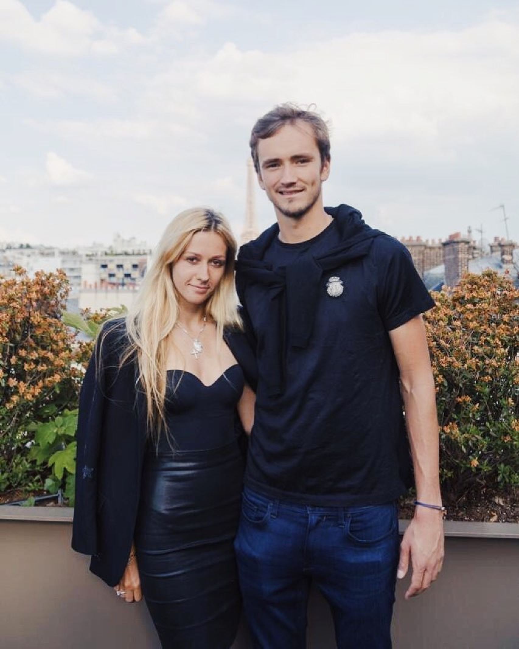 Daniil Medvedev and his wife. Photo: @medwed33/Instagram