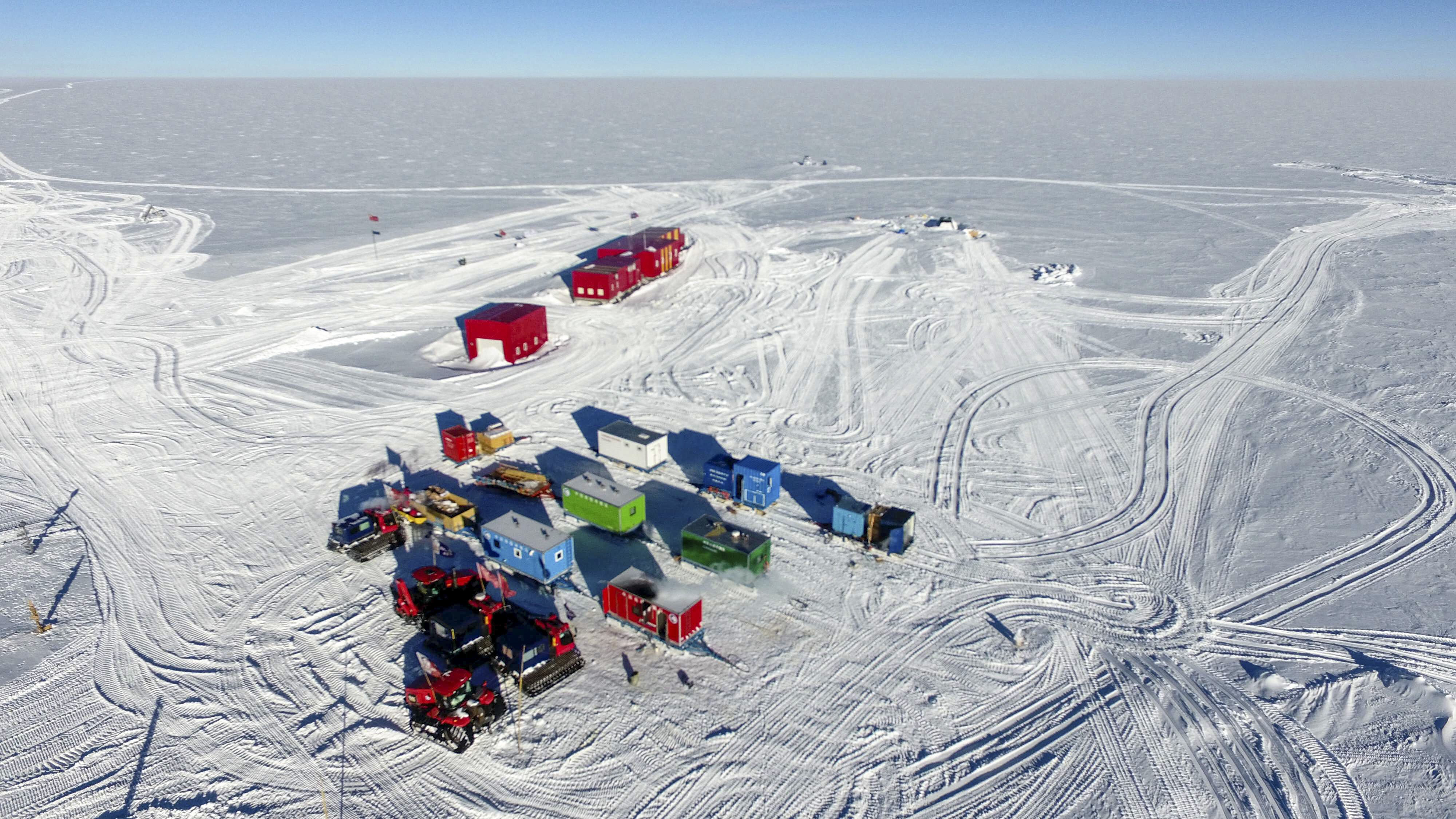 An aerial view of the campsite beside China’s Kunlun Station in Antarctica. File photo: Xinhua