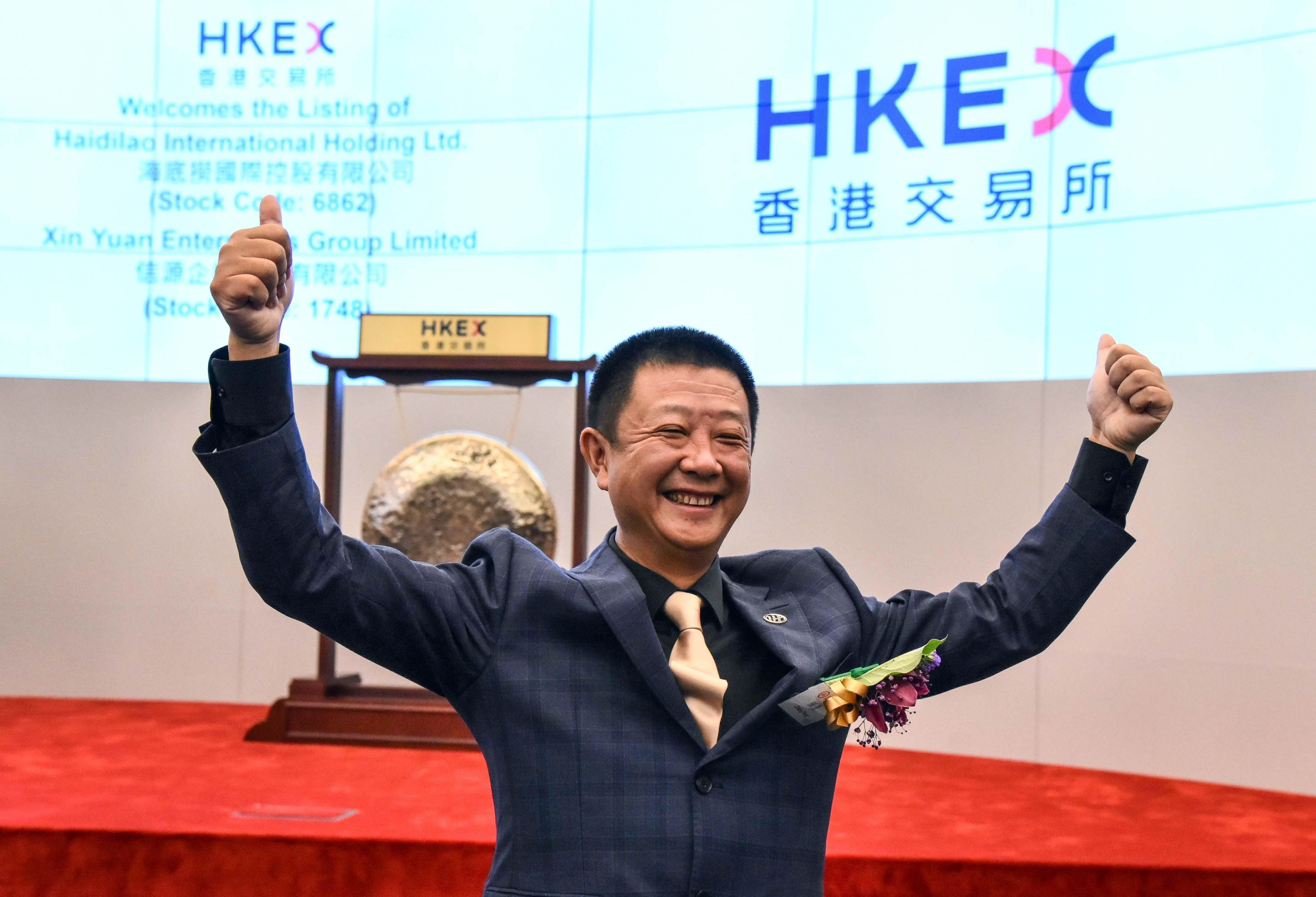 Co-founder and chairman Zhang Yong seen during the company’s listing in September 2018. Photo: Getty Images