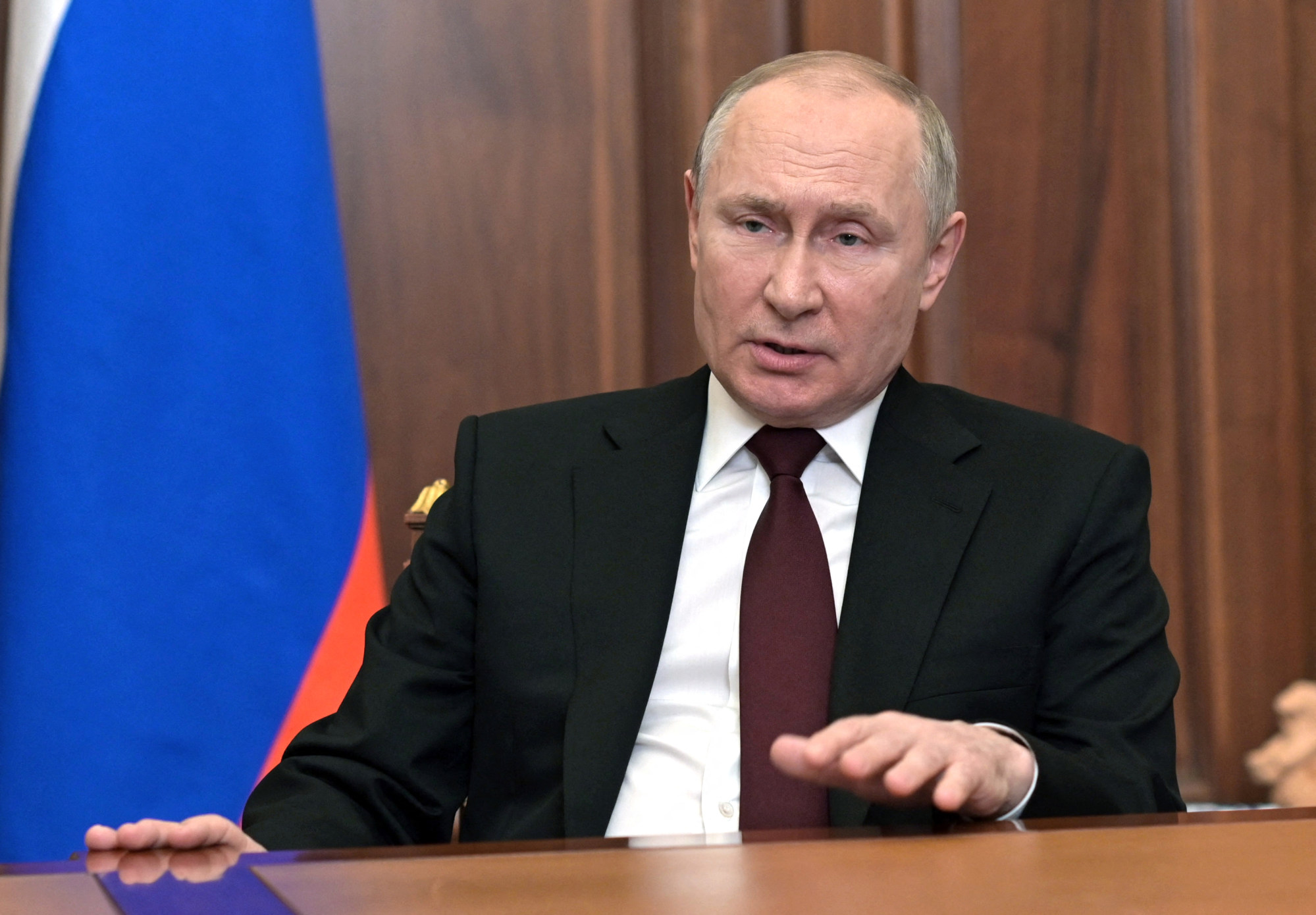 Russian President Vladimir Putin in February. Photo: AFP