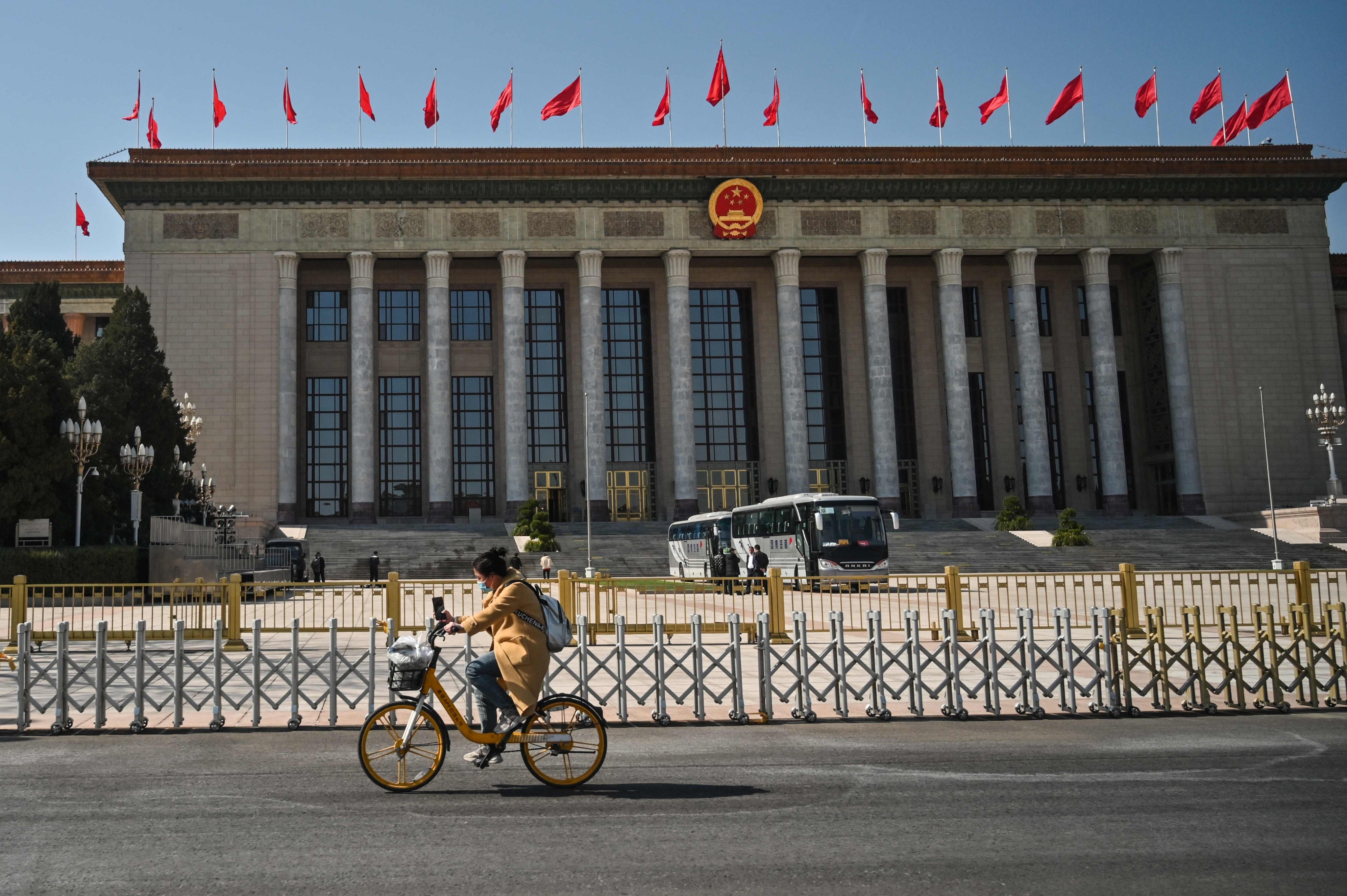 The Great Hall of the People, venue for the National People’s Congress (NPC), in Beijing. Photo: AFP