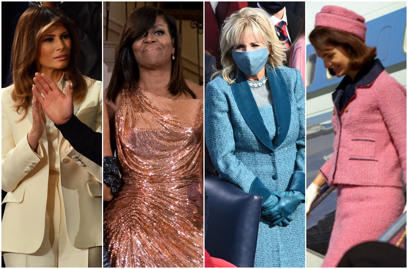 Learn more about the hidden meanings of these first ladies’ outfits. Photos: AFP, Getty Images, AFP, Reuters