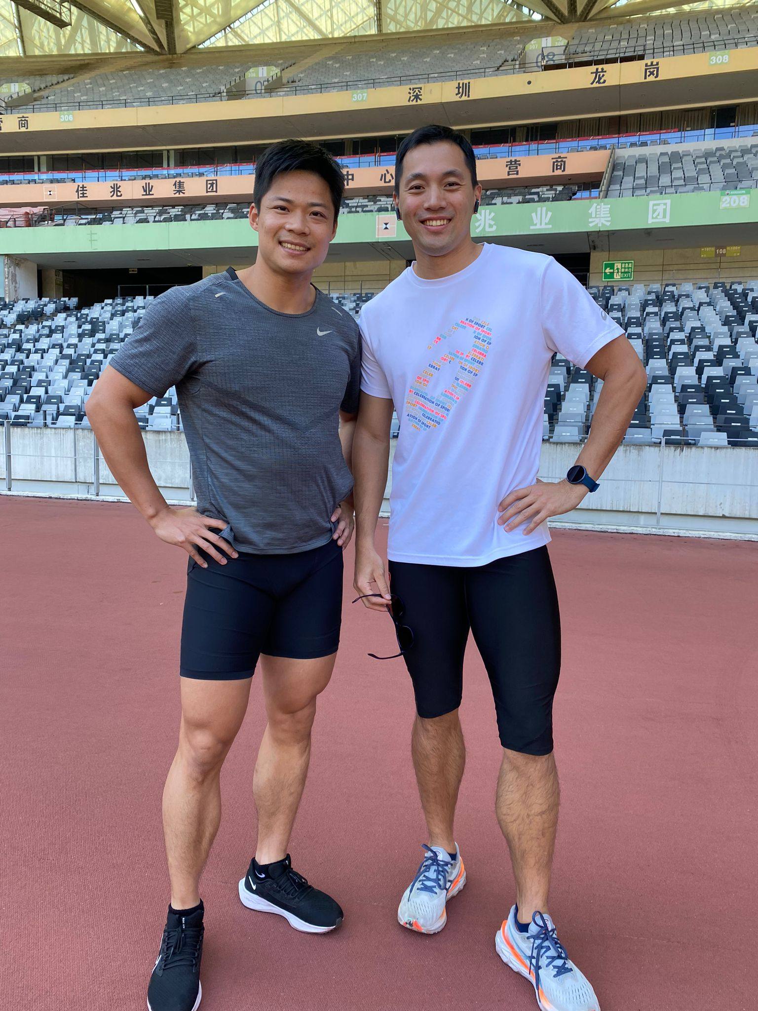Hong Kong sprinter Ng Ka-fung (right) likes to call Su Bingtian “Big Brother”.  Photo: Handout