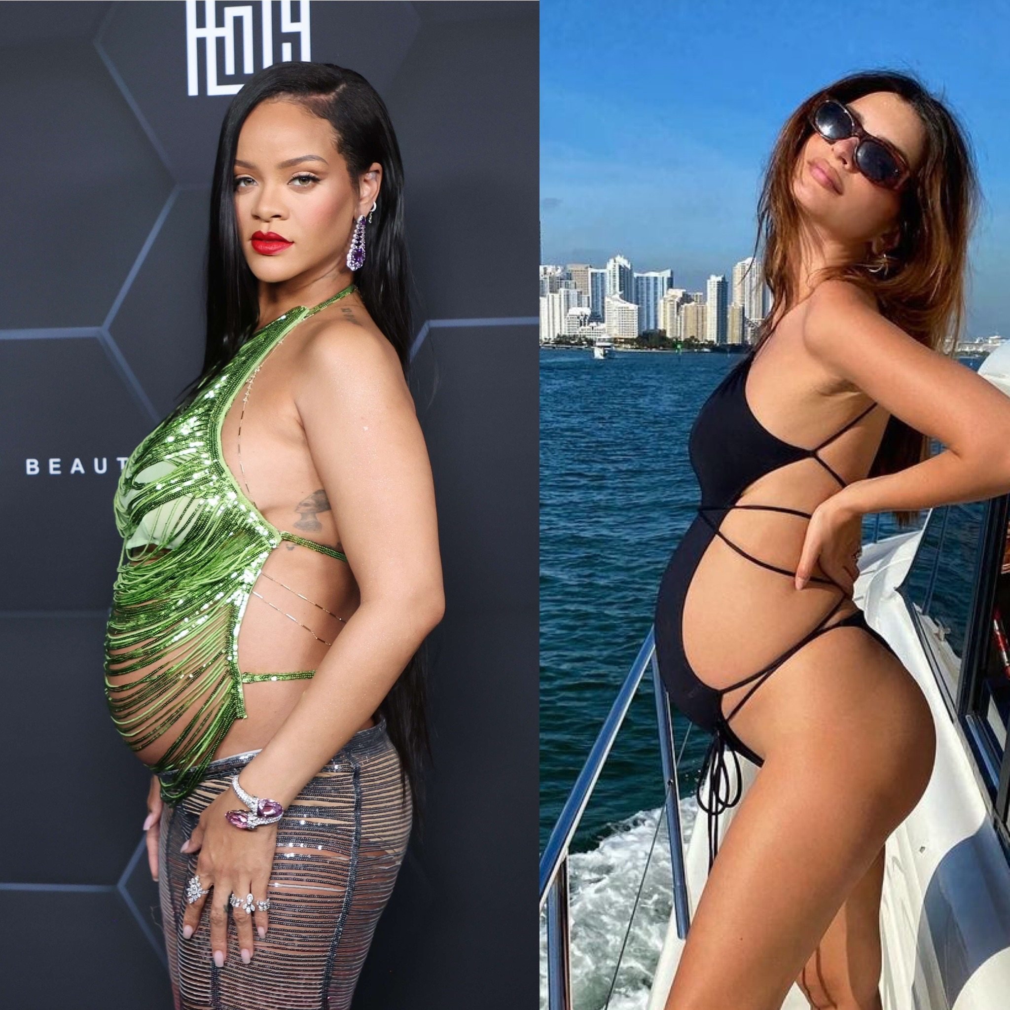 Rihanna and Emily Ratajkowski prove maternity clothes can be sexy – their  bodycon dresses and swimsuit shots are redefining pregnancy