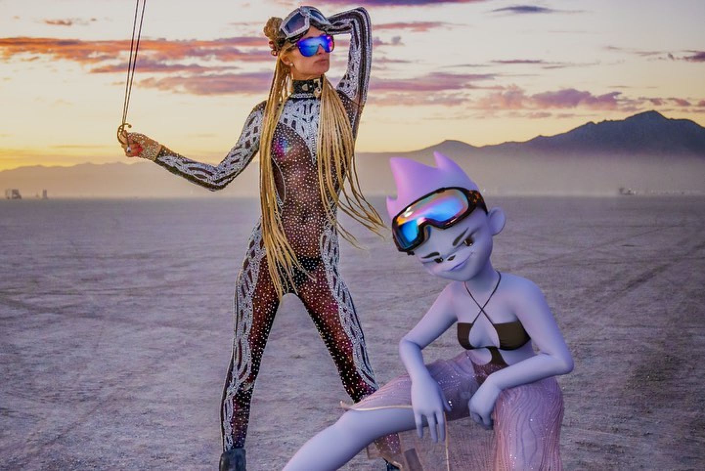 Paris Hilton posted a picture with Dayzee on her NFT Instagram account. Photo: @parishiltonnft/Instagram