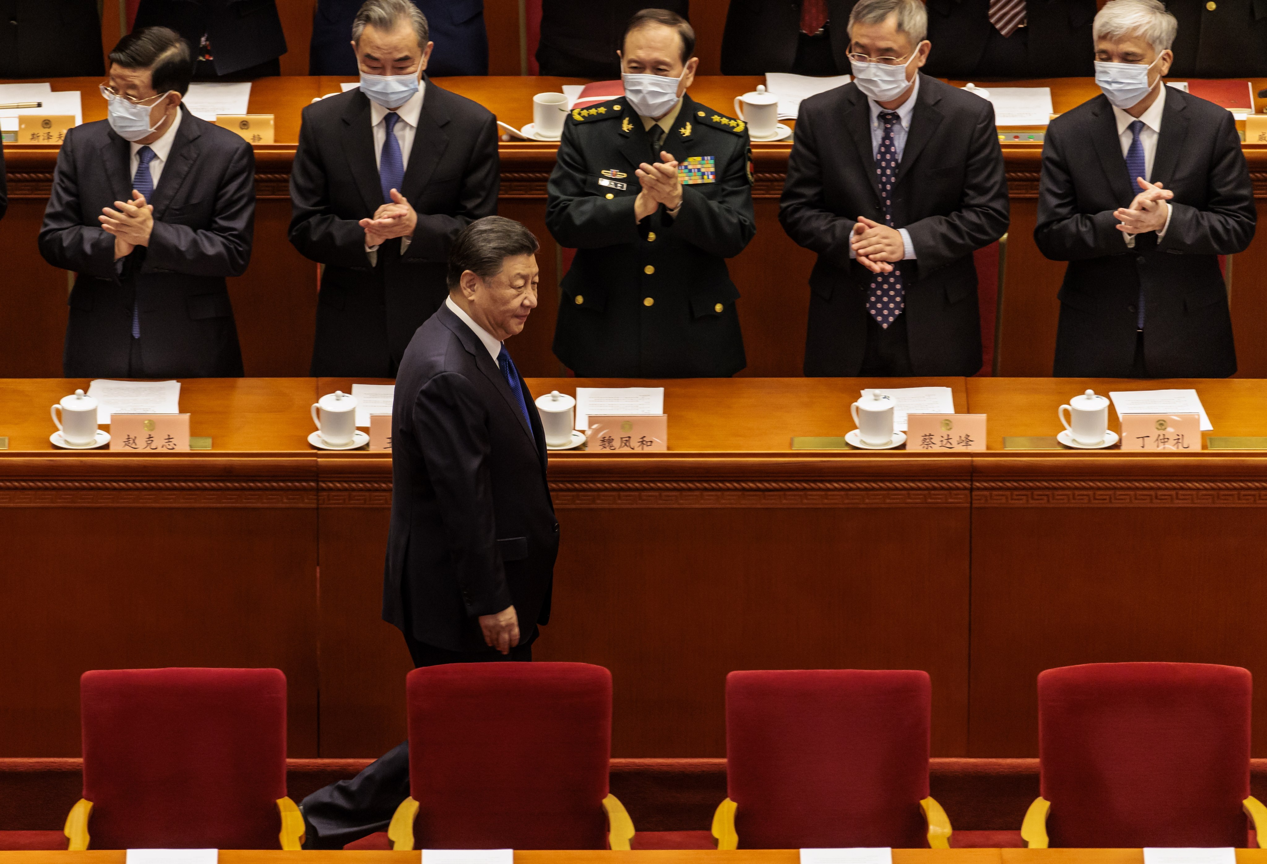 Chinese President Xi Jinping arrives for the closing session of the Chinese People’s Political Consultative Conference (CPPCC) at the Great Hall of the People, in Beijing, on March 10. China holds two major annual political meetings, The National People’s Congress (NPC) and the CPPCC, known as ‘Lianghui’ or ‘Two Sessions’.  Photo: EPA-EFE