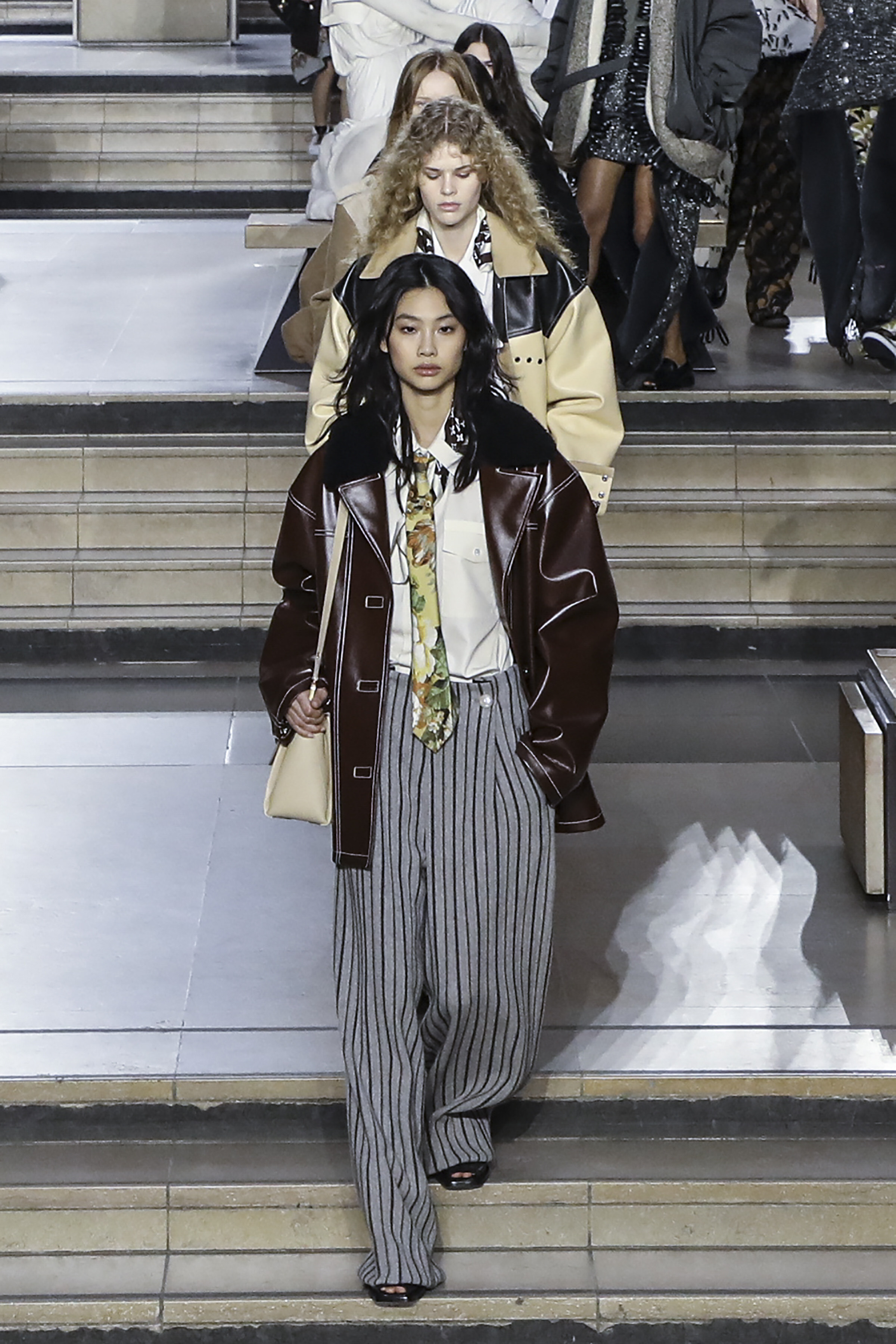 HoYeon Jung wears a creation as part of the Louis Vuitton ready-to-wear autumn/winter 2022-2023 fashion collection, unveiled during Fashion Week in Paris, on March 7. Photo: Invision/AP