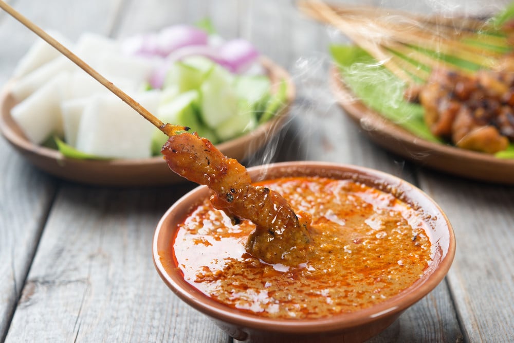 A recipe for chicken satay is among those in Dominica Yang’s new cookbook. Photo: Shutterstock