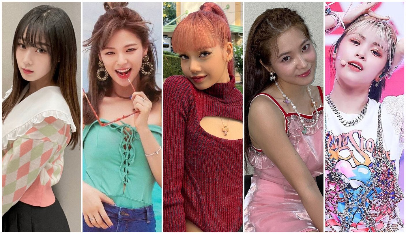 Which popular K-pop girl group members get the short end of the stick when it comes to their outfits? Photos: @aespa_official, @twice_jeongyeon, @lalalalisa_m, @yerimiese, @ryujin__itzy/Instagram