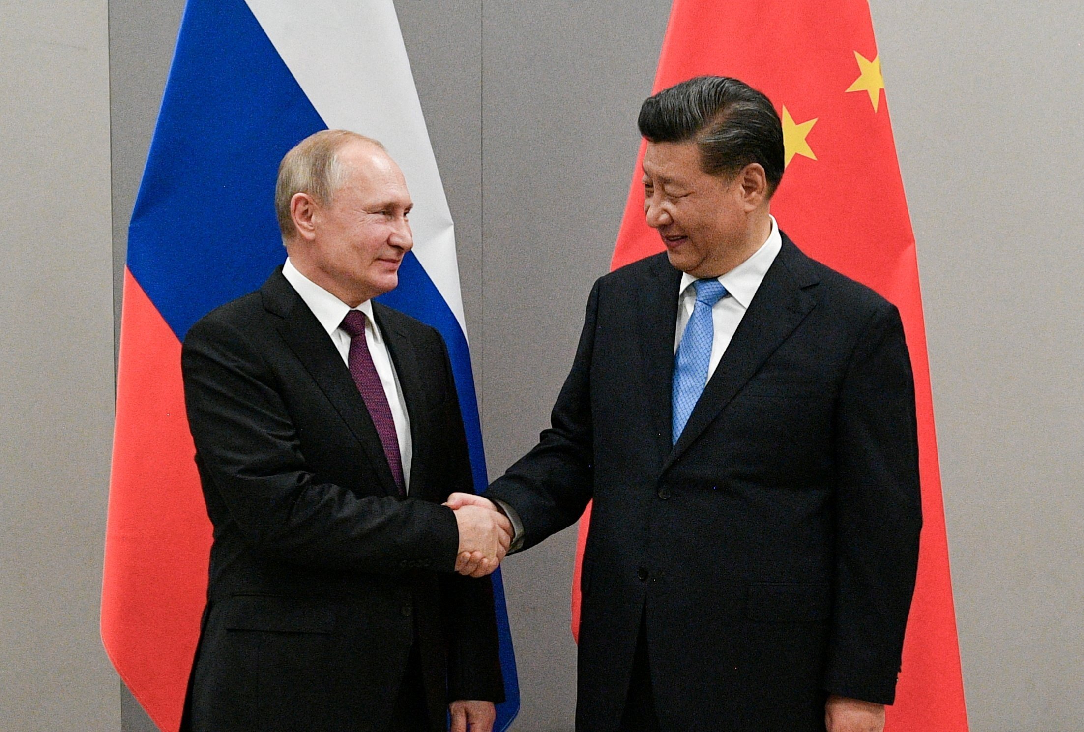 Russian President Vladimir Putin and Chinese leader Xi Jinping at a meeting in 2019. Photo: Reuters