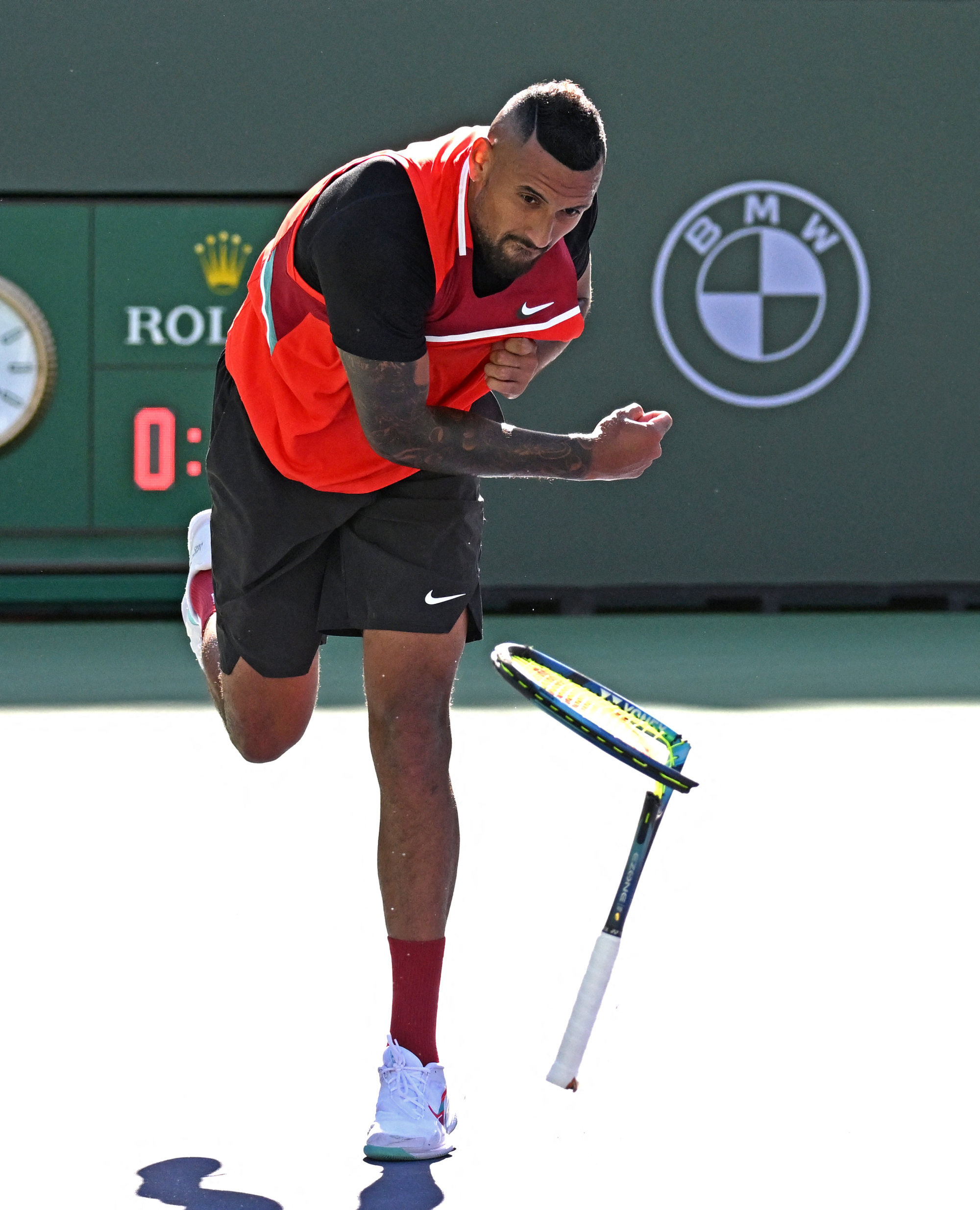 Rafael Nadal beats a fired up Nick Kyrgios in explosive Indian Wells quarter-final match, goes to 19-0 South China Morning Post