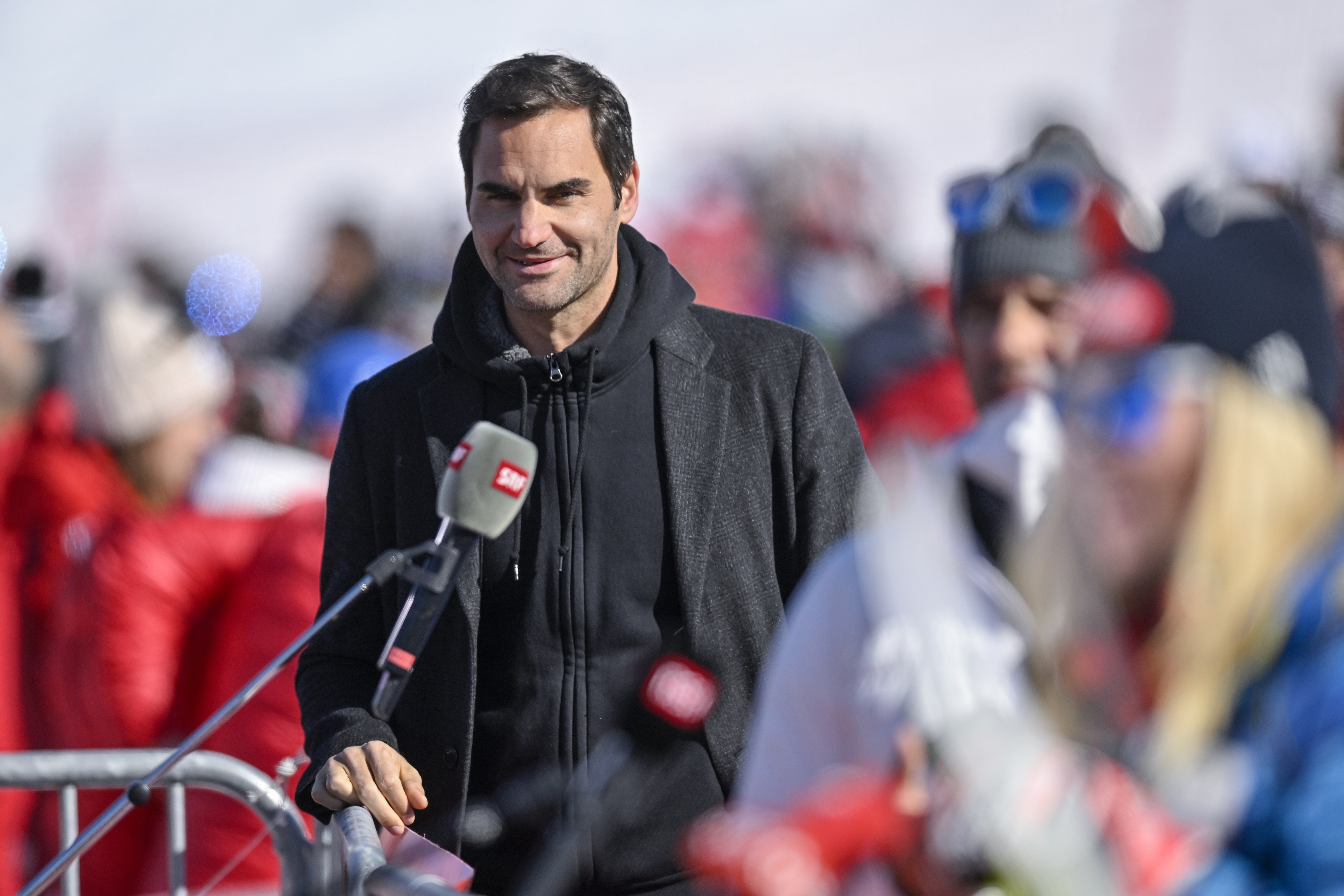Swiss tennis player Roger Federer in Lenzerheide, Switzerland, on March 5. Photo: EPA-EFE