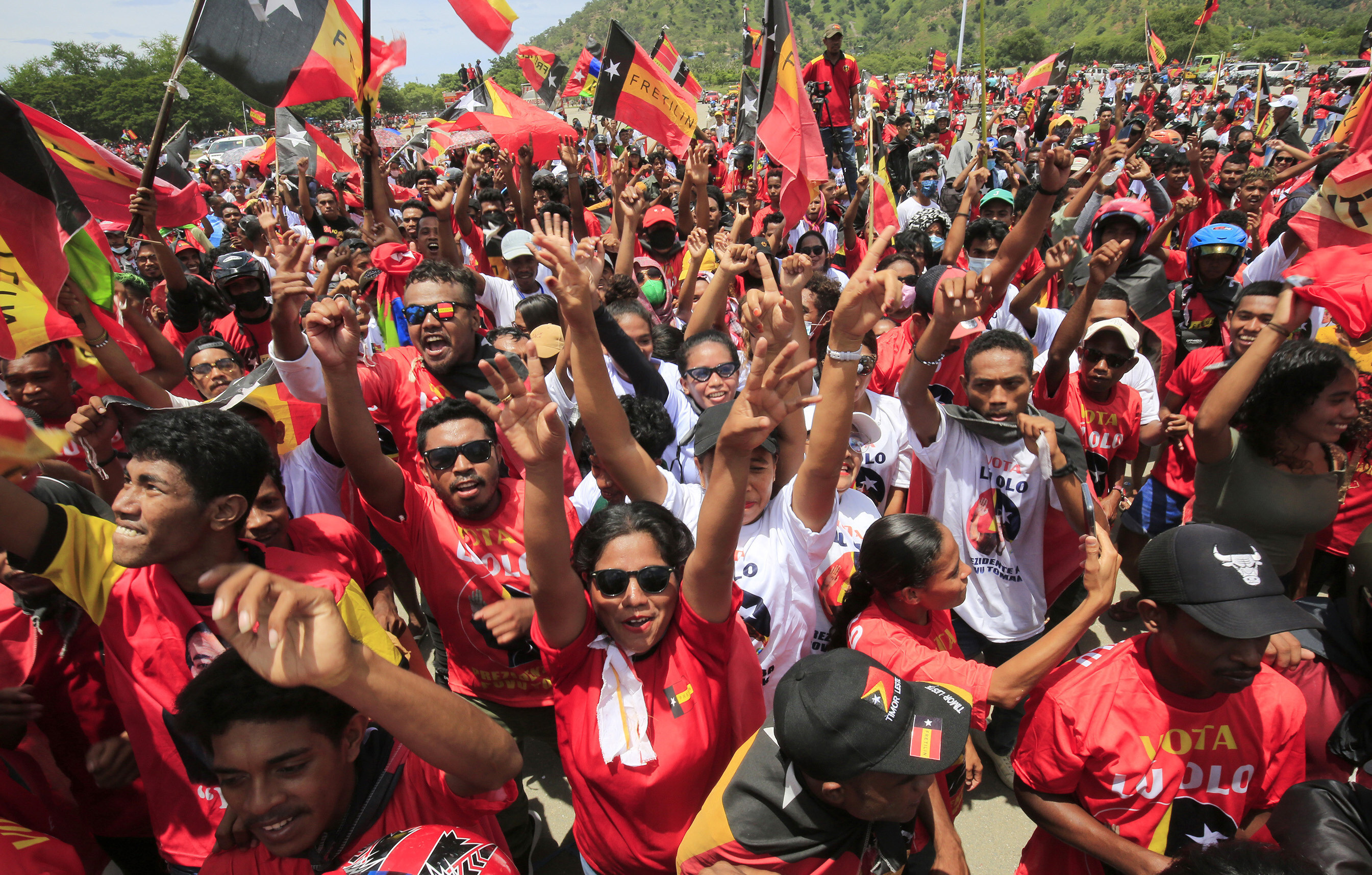 A campaign rally for the presidential election in East Timor. Photo: AP 
