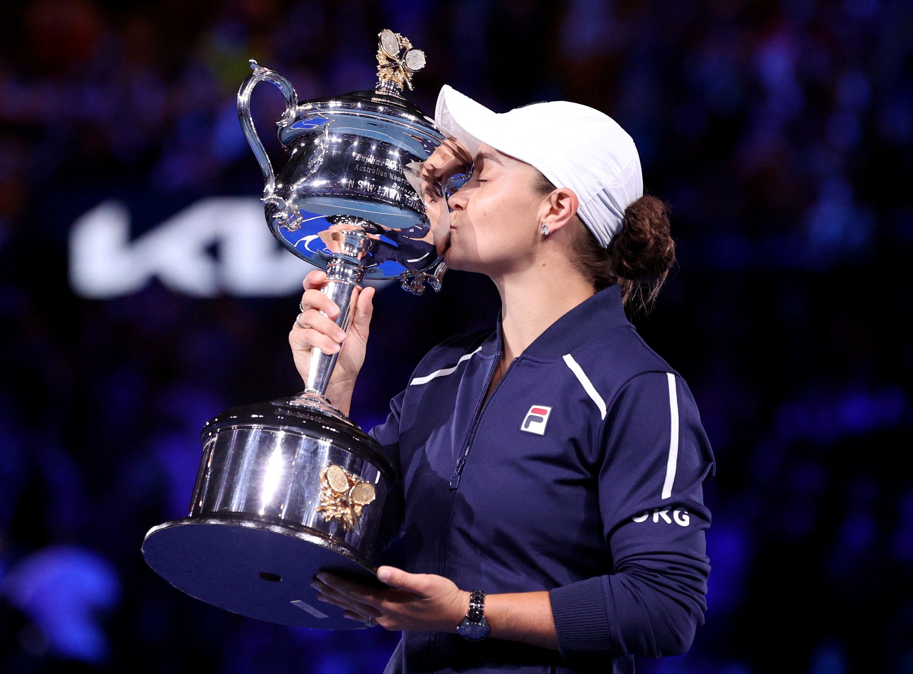 Australia’s Ashleigh Barty celebrates winning the Australian Open. Photo: Reuters