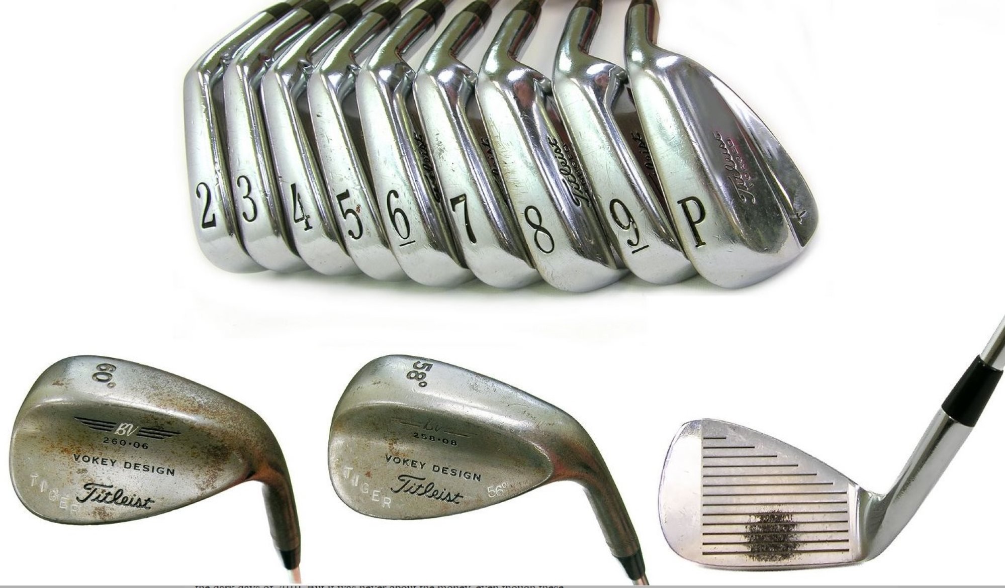 Tiger Woods' legendary 'Tiger Slam' irons and wedges are up