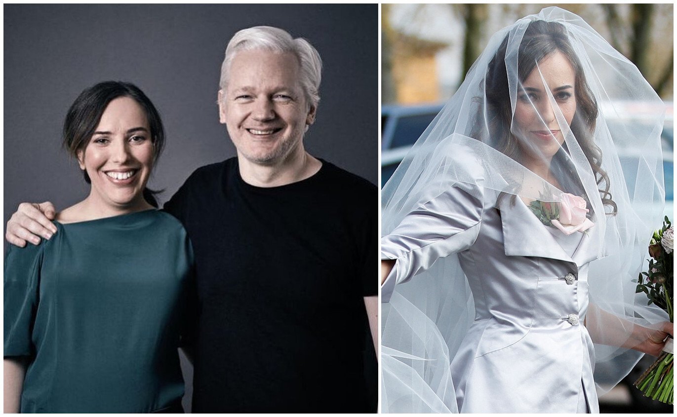 Stella Moris has stuck by WikiLeaks’ founder Julian Assange through thick and thin – now the pair are married. Photos: @corrado.gugliotta/Instagram, Reuters