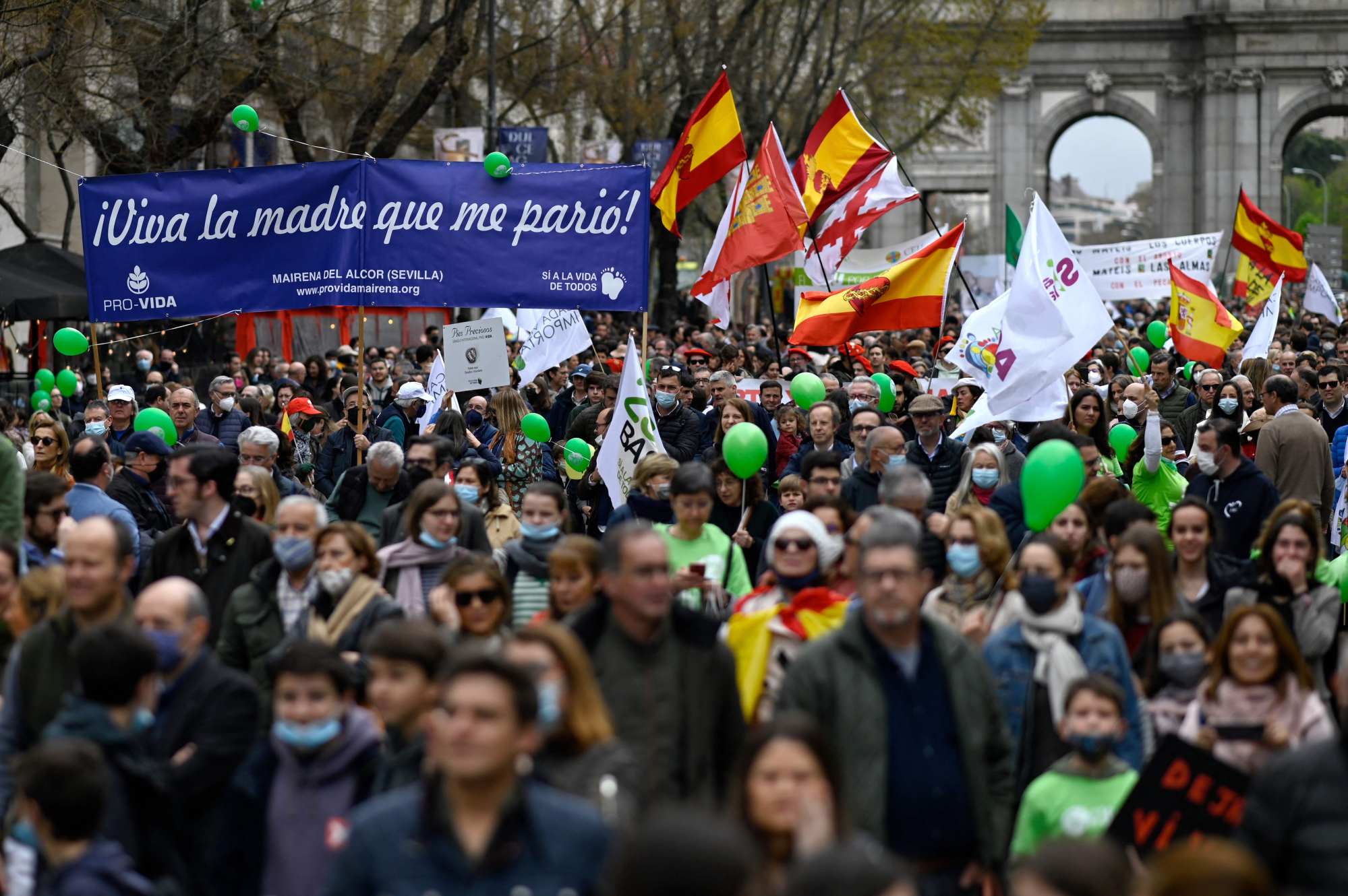 Thousands of protesters in Madrid march against new abortion law ...