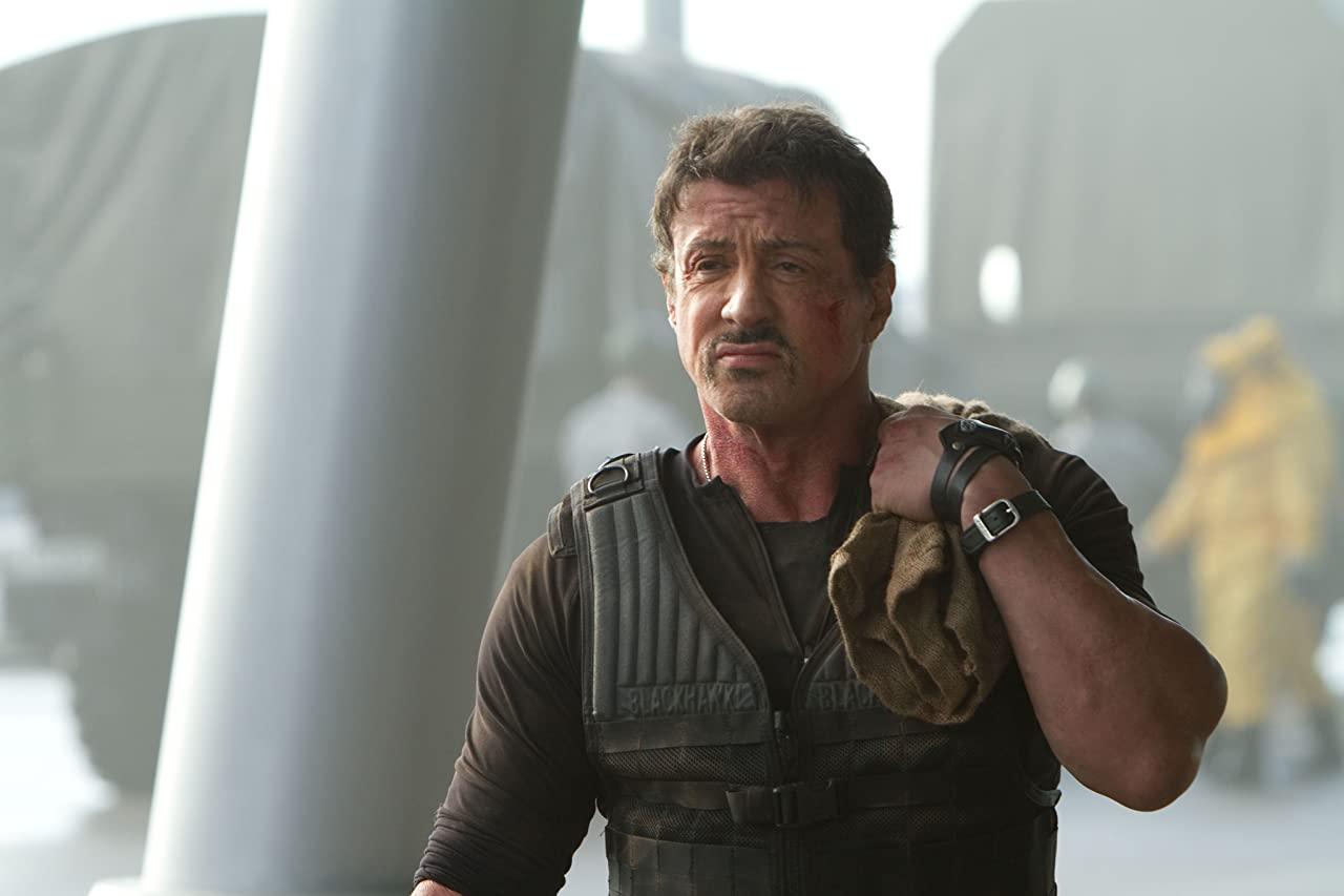 Sylvester Stallone in a still from The Expendables 2.