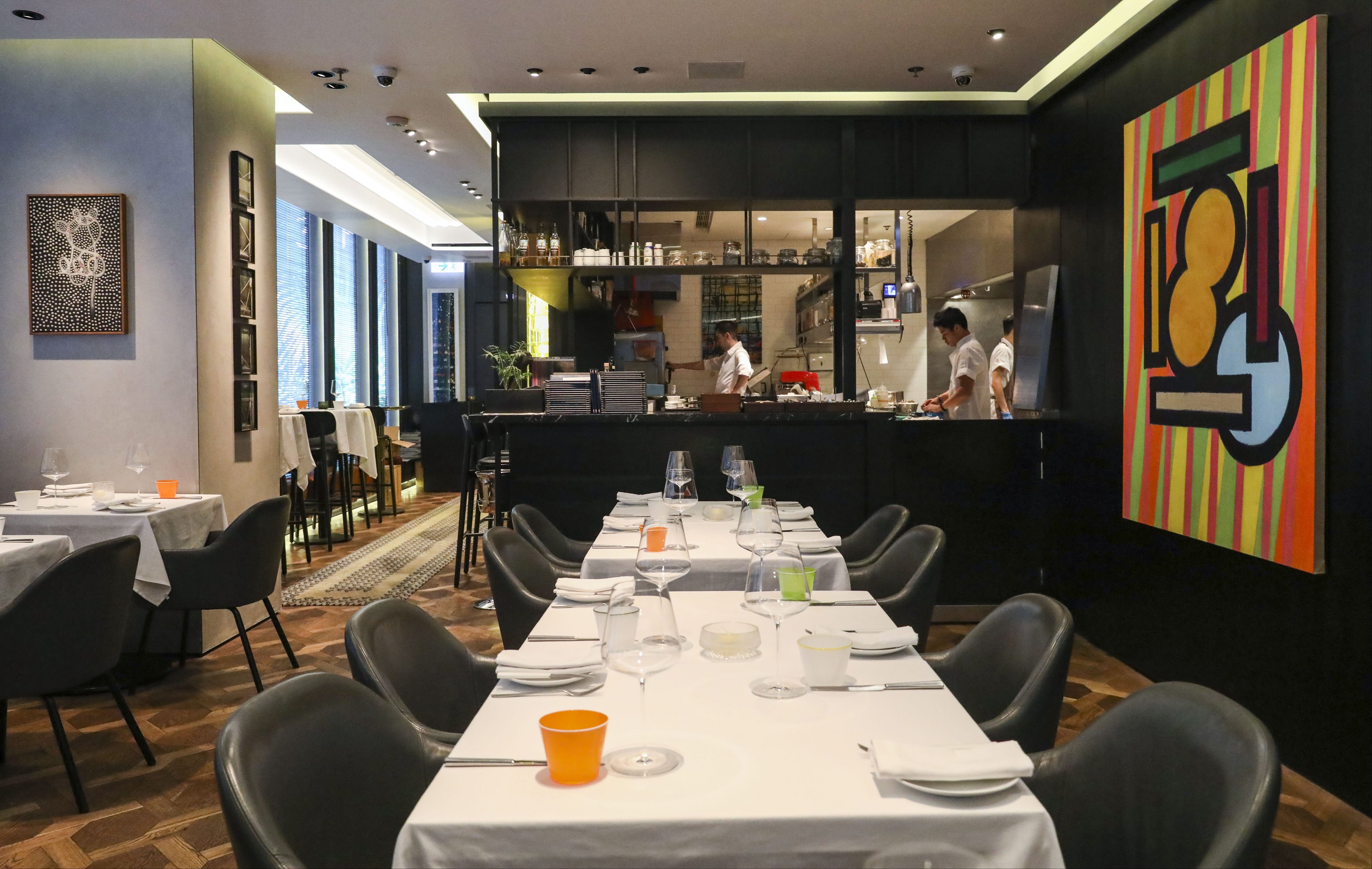 Diners at the Arcane restaurant in Central can sit and watch award-winning chef Shane Osborn and his team in action in the open kitchen. Photo: SCMP