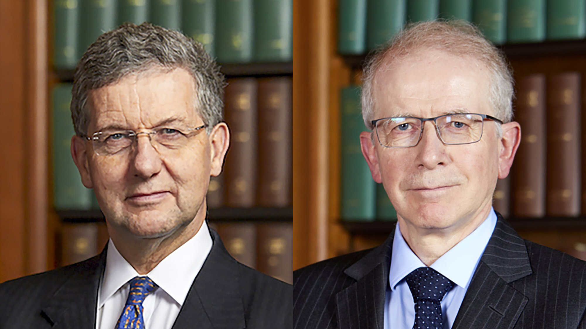 UK judges Lord Patrick Hodge (left) and Lord Robert Reed. Photo: Handout