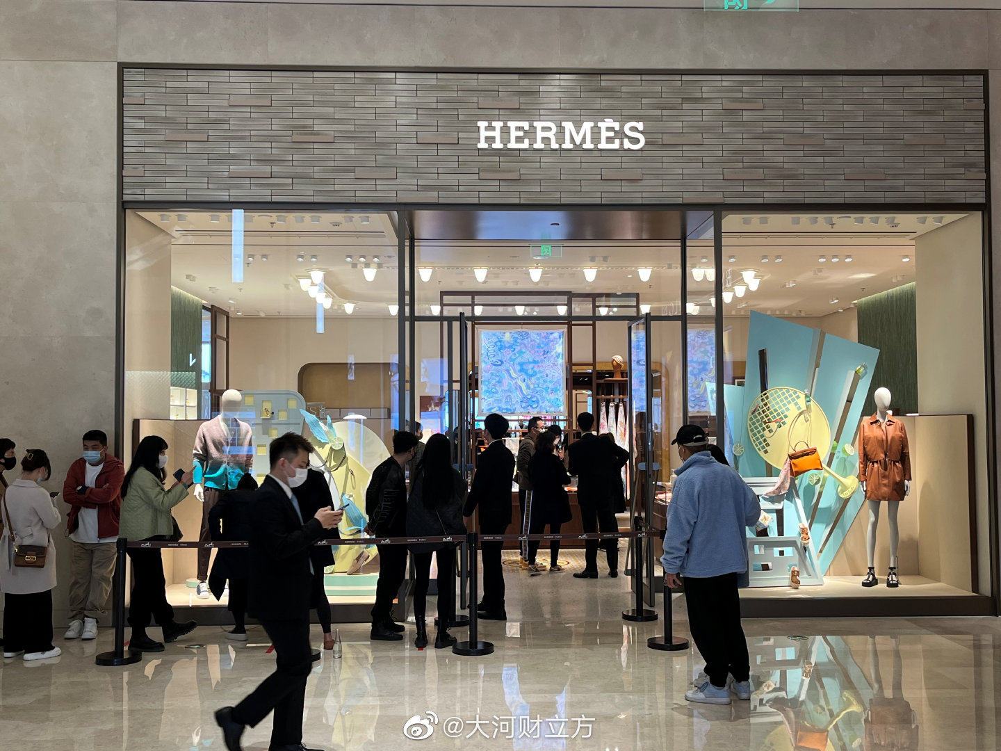The Hermes store is one of the first to open in Zhengzhou, and its third store in mainland China. Photo: Weibo