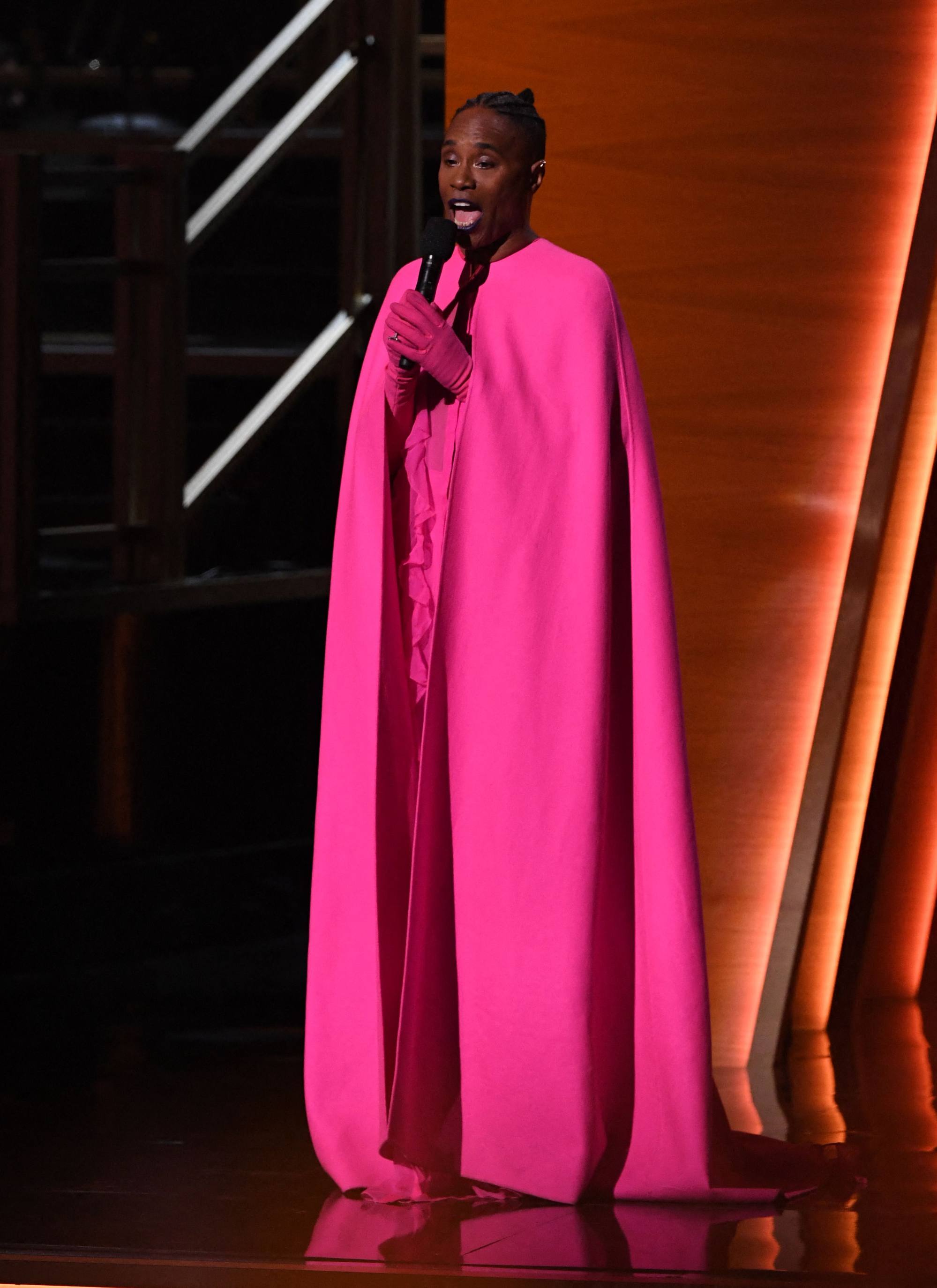 Billy Porter embraced the colour of the night onstage at the 64th Annual Grammy Awards – and looked fabulous. Photo: AFP