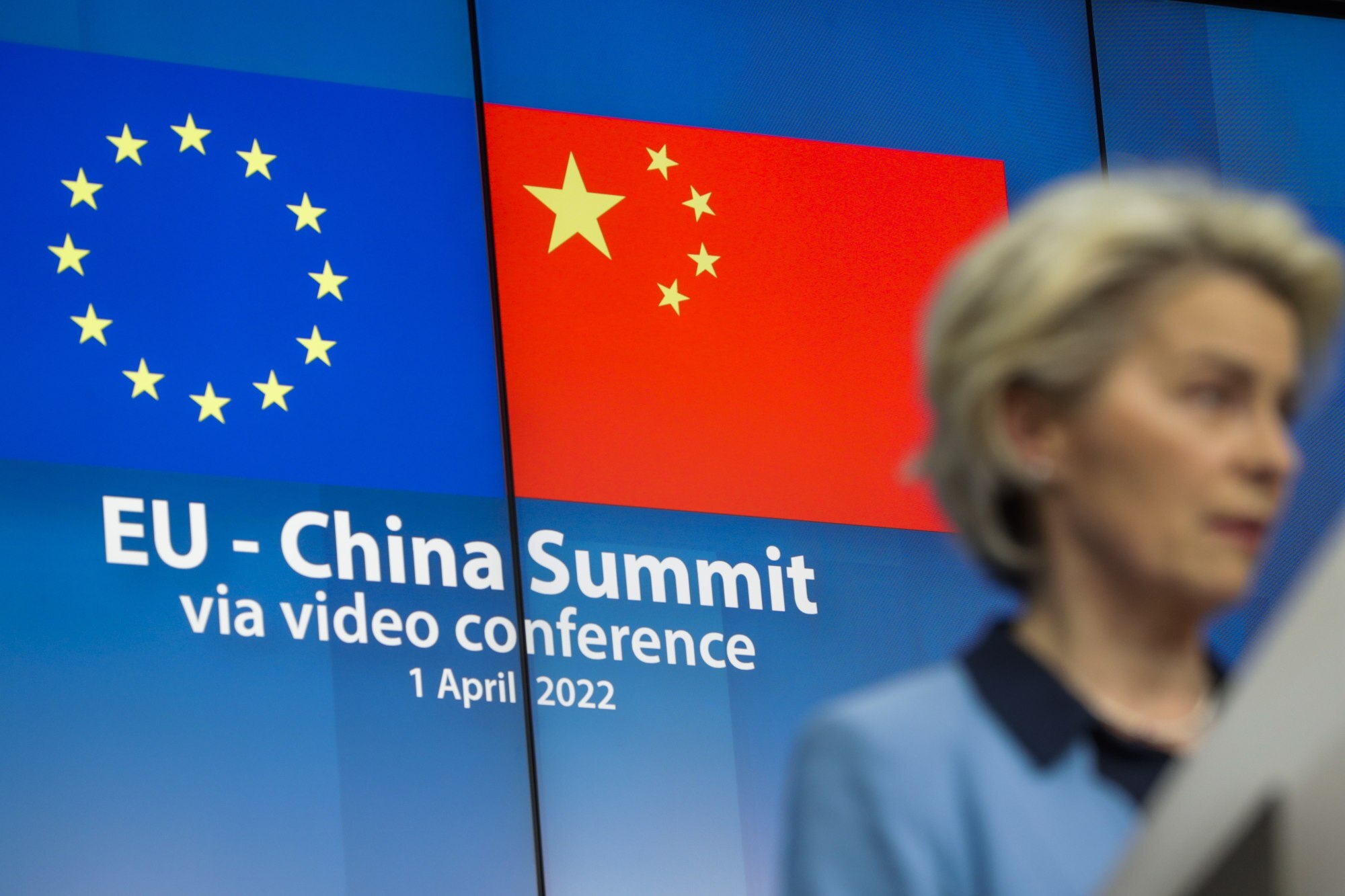 European Commission President Ursula von der Leyen says China and the EU hold “clearly opposing views” on the conflict in Ukraine. Photo: EPA-EFE