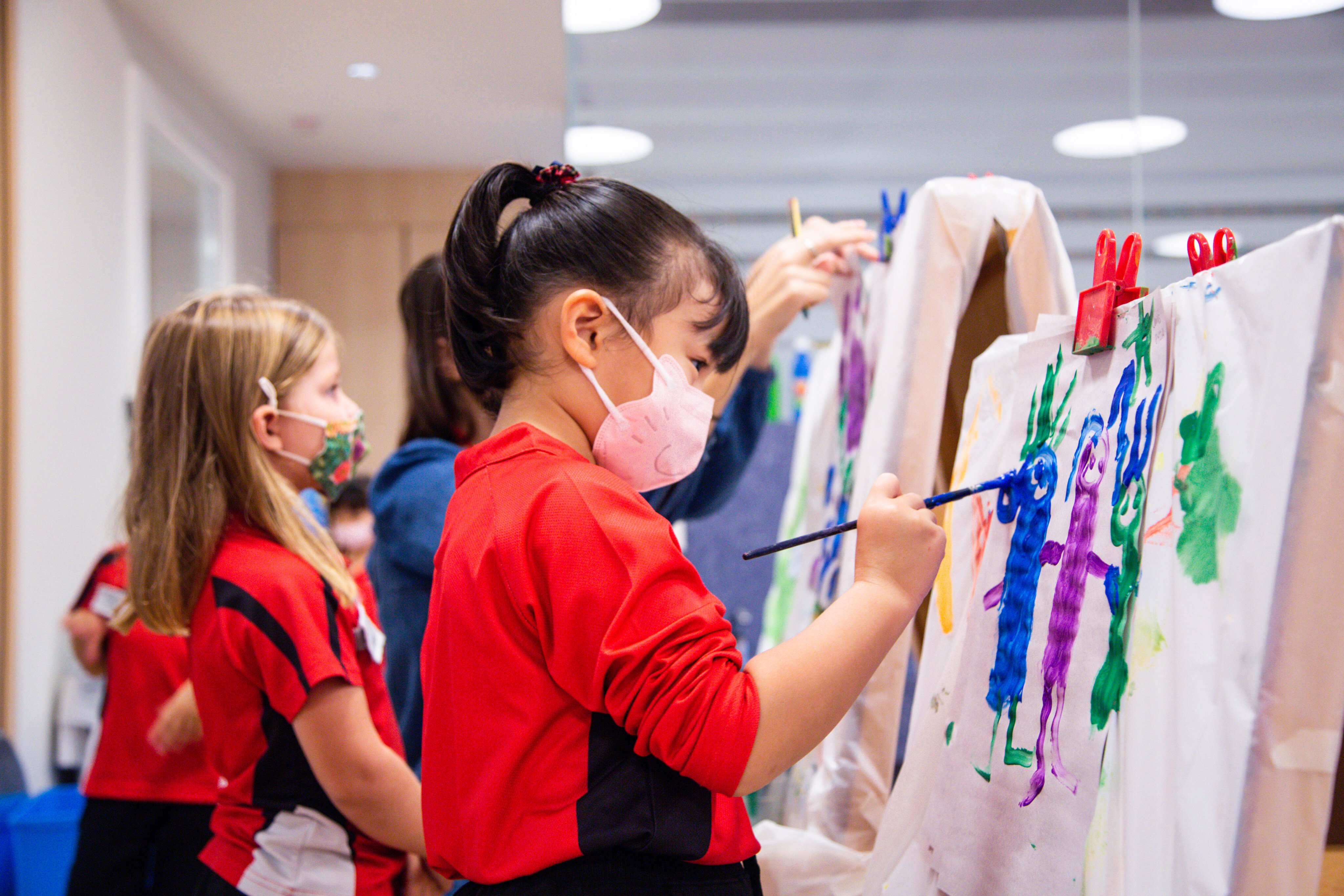 Art can bring more colour and joy to a child’s educational journey, as demonstrated by pupils painting during an art class at CDNIS. Photo: Handout