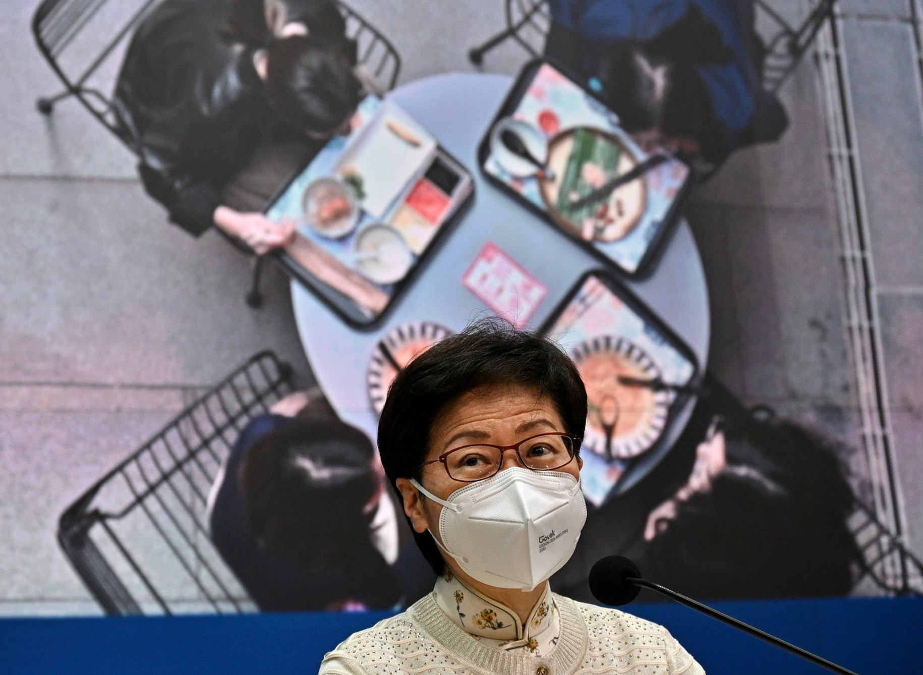 Incumbent leader Carrie Lam has announced that anti-epidemic curbs on businesses will be relaxed from April 21. Photo: Handout